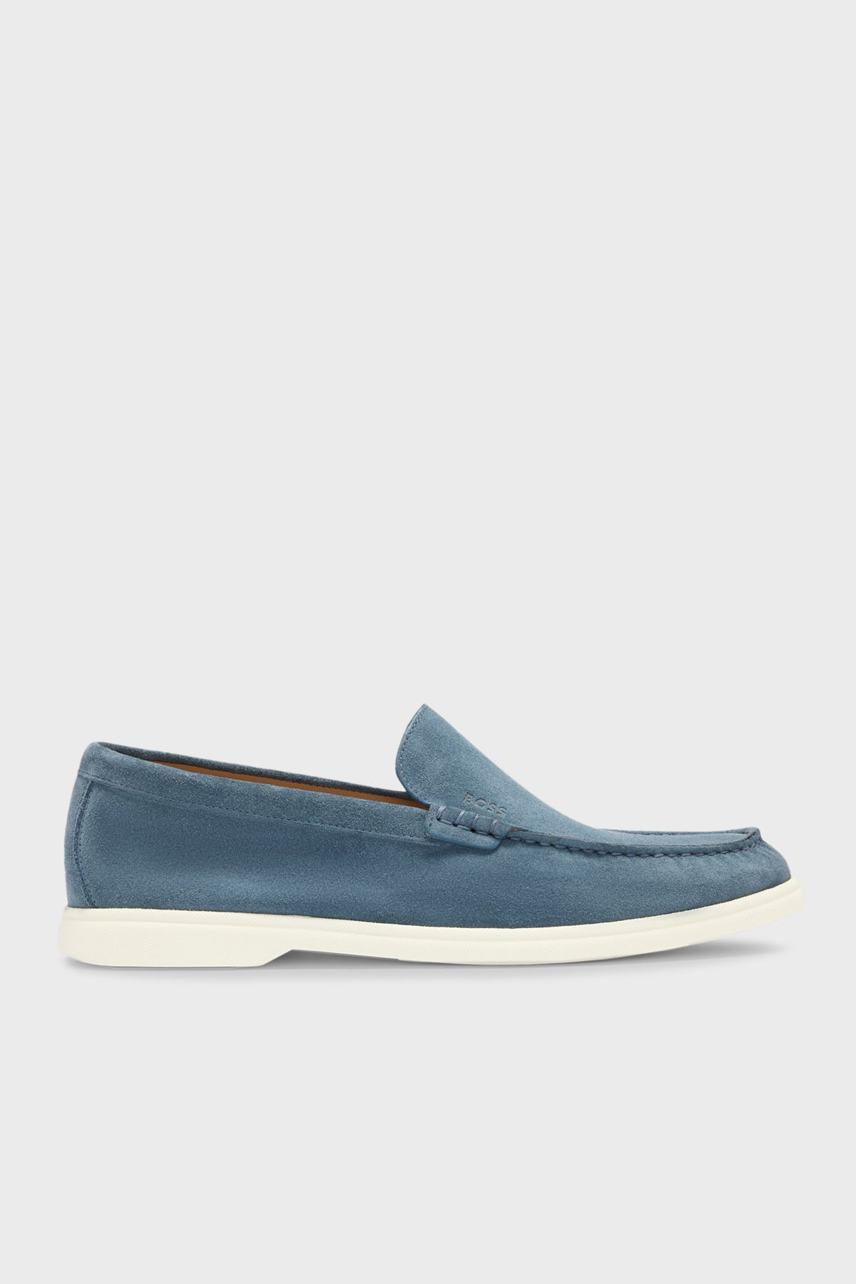 Boss Logolu Süet Loafer Erkek Ayakkabı 50543083 460 MAVİ