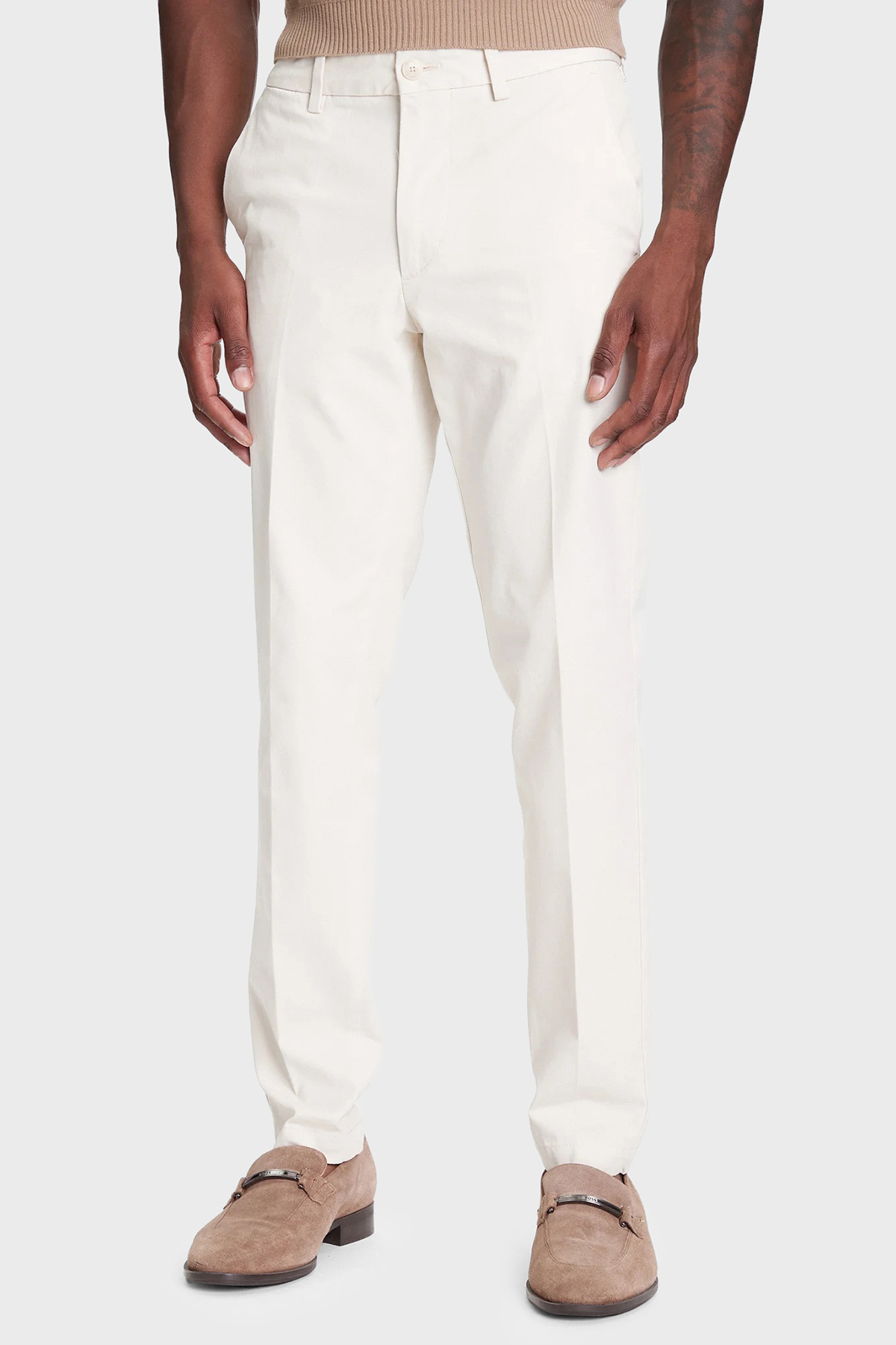 Boss Pamuk Karışımlı Slim Fit Daralan Paça Erkek Pantolon 50543945 131 BEJ