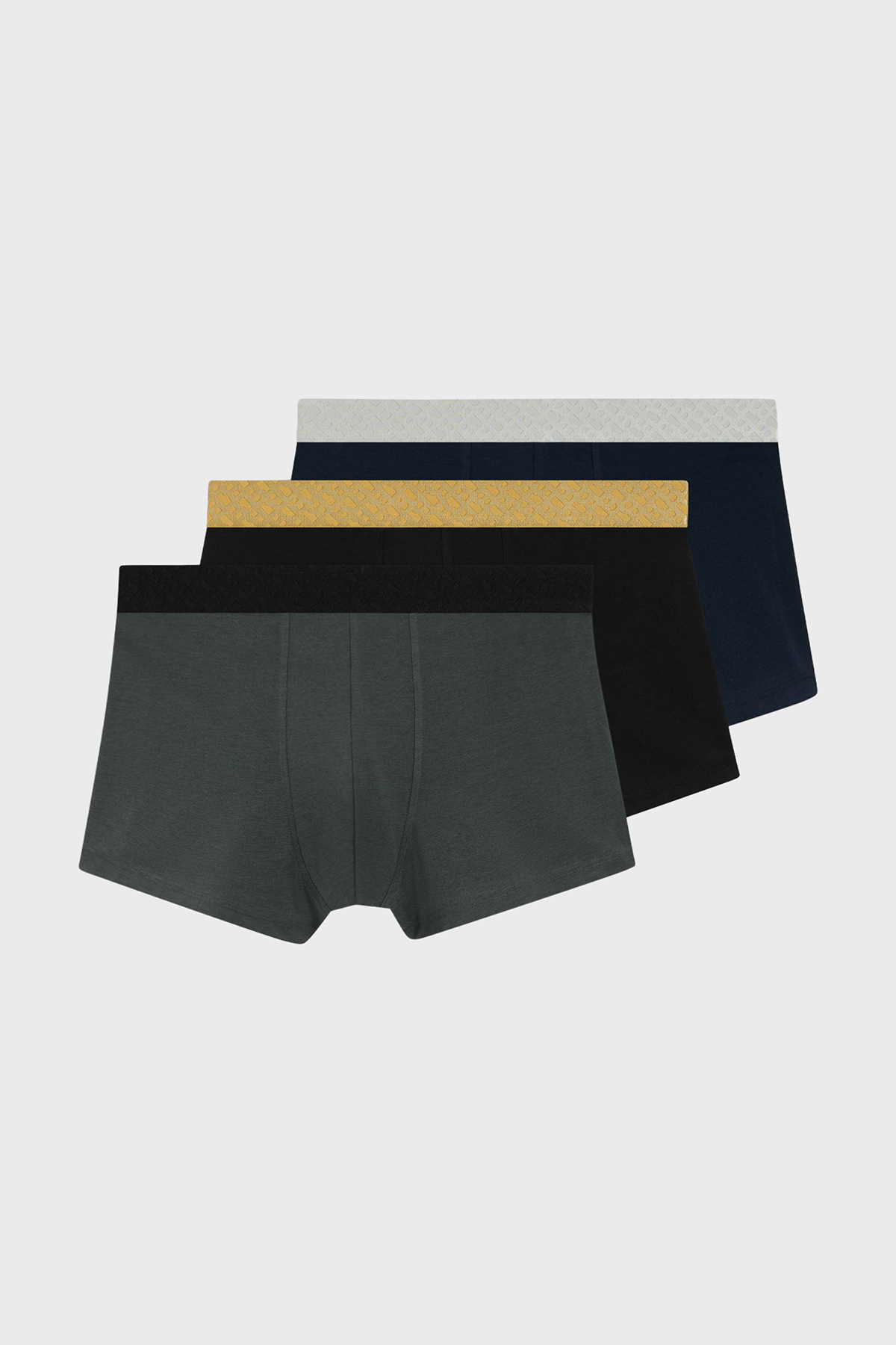 Boss Pamuklu Logolu 3 Pack Erkek Boxer 50546808 970 Siyah-Lacivert-Yeşil