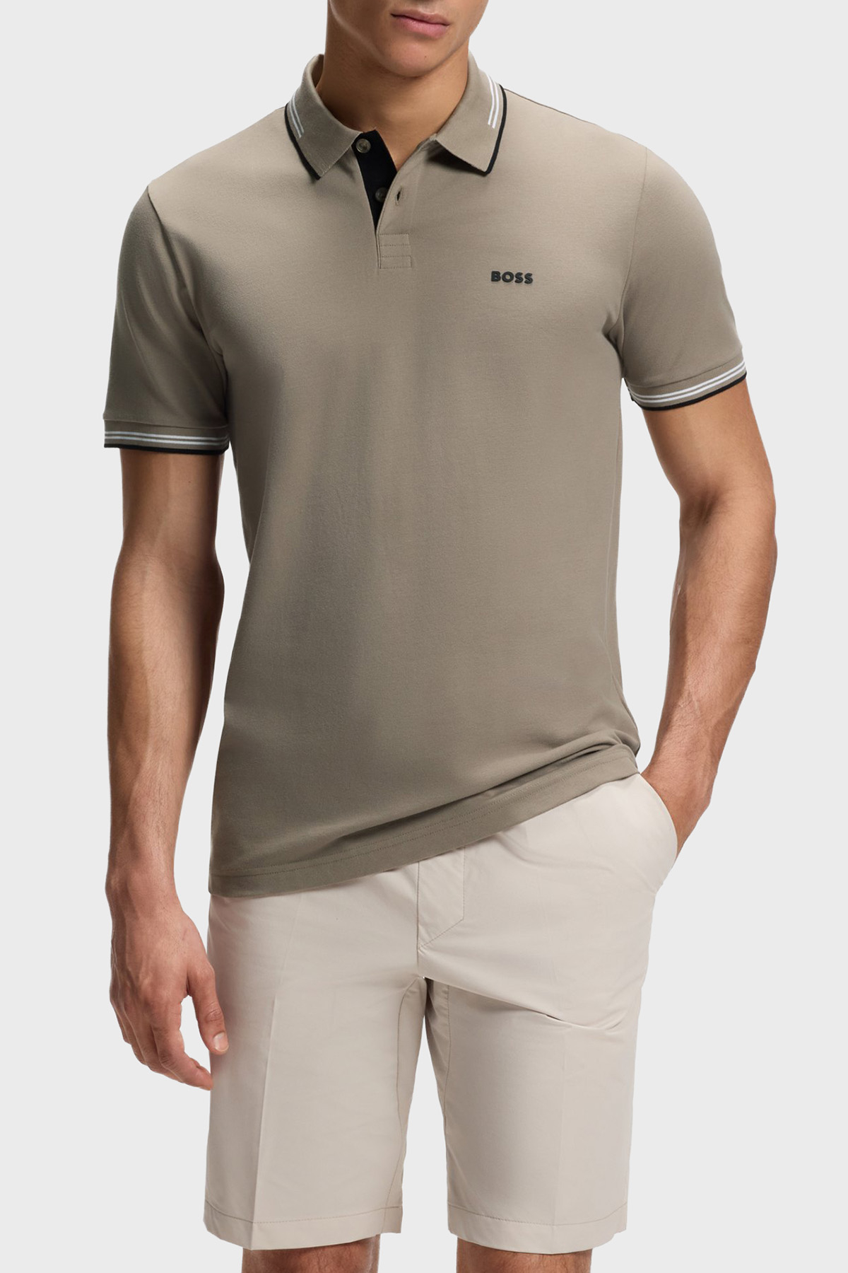Boss Pamuklu Logolu Regular Fit Düğmeli Erkek Polo 50506193 336 HAKİ