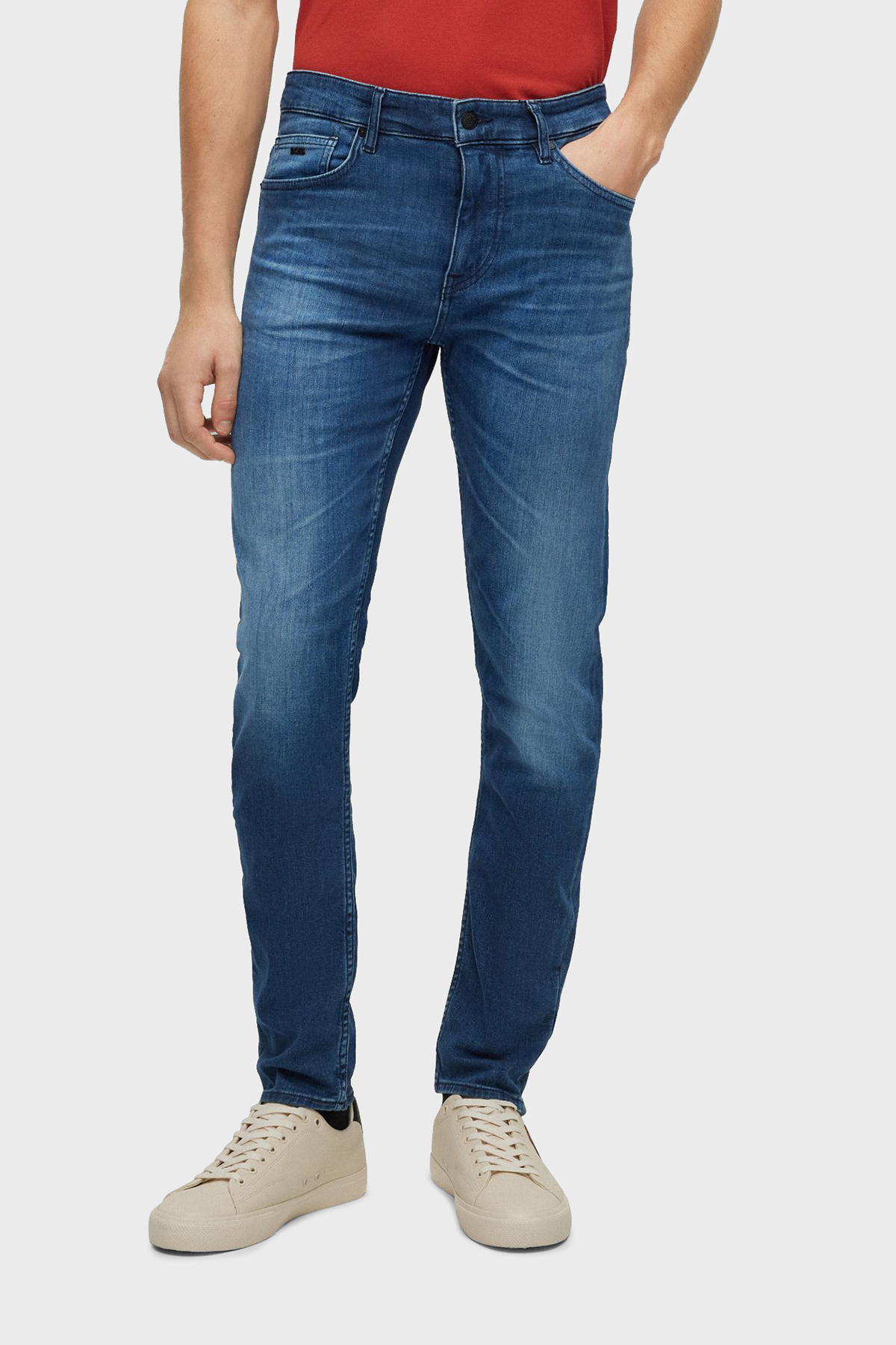 Boss Pamuklu Normal Bel Slim Fit Pantolon Erkek Kot Pantolon 50491002 421 LACİVERT