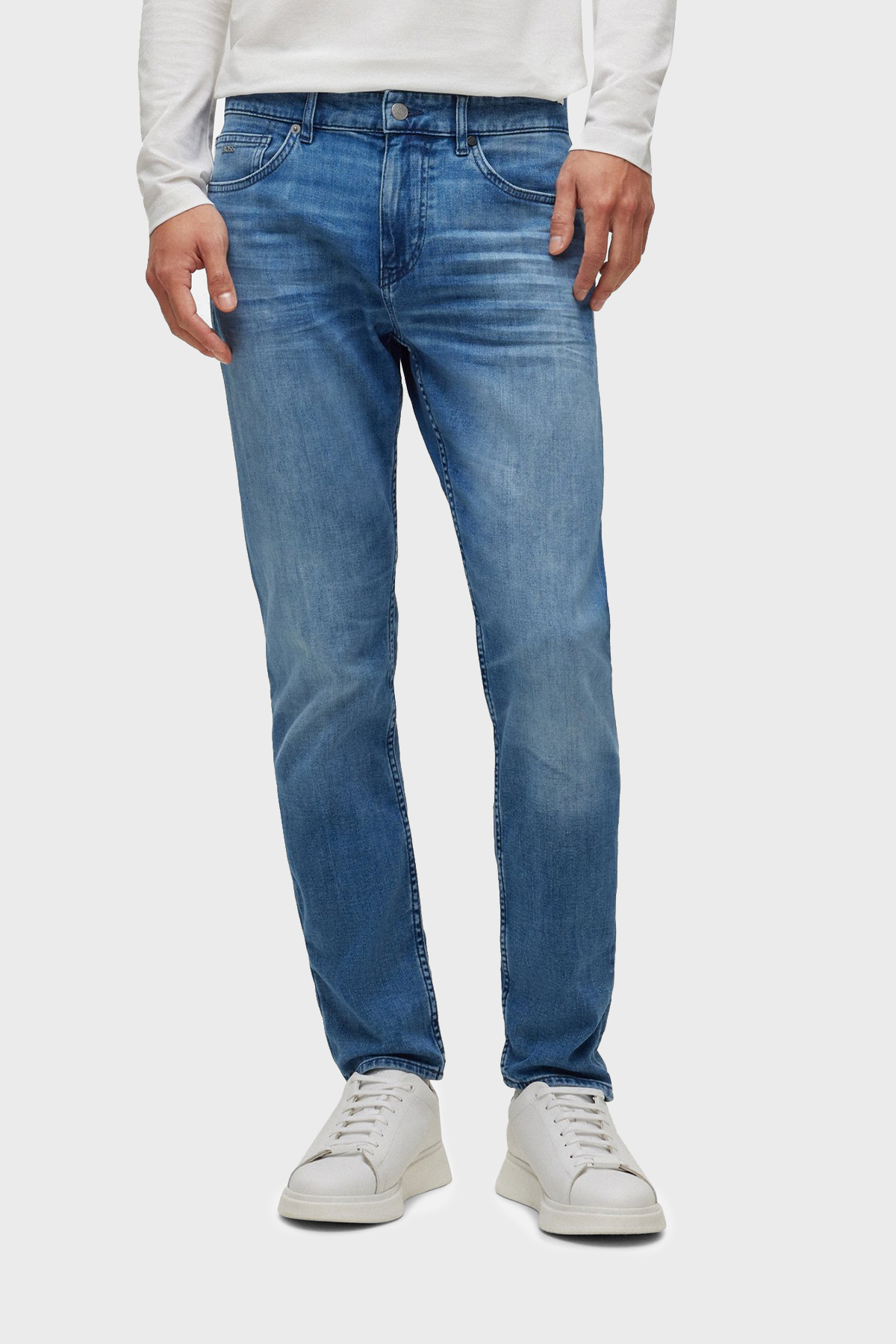 Boss Pamuklu Normal Bel Slim Fit Pantolon Erkek Kot Pantolon 50491012 430 MAVİ
