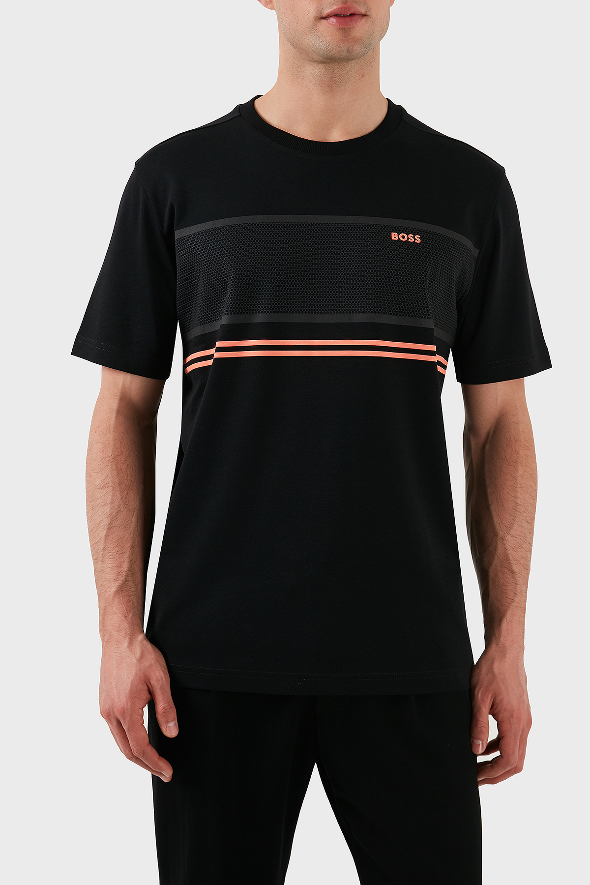 Boss Pamuklu Regular Fit Bisiklet Yaka Erkek T Shirt 50513021 001 SİYAH