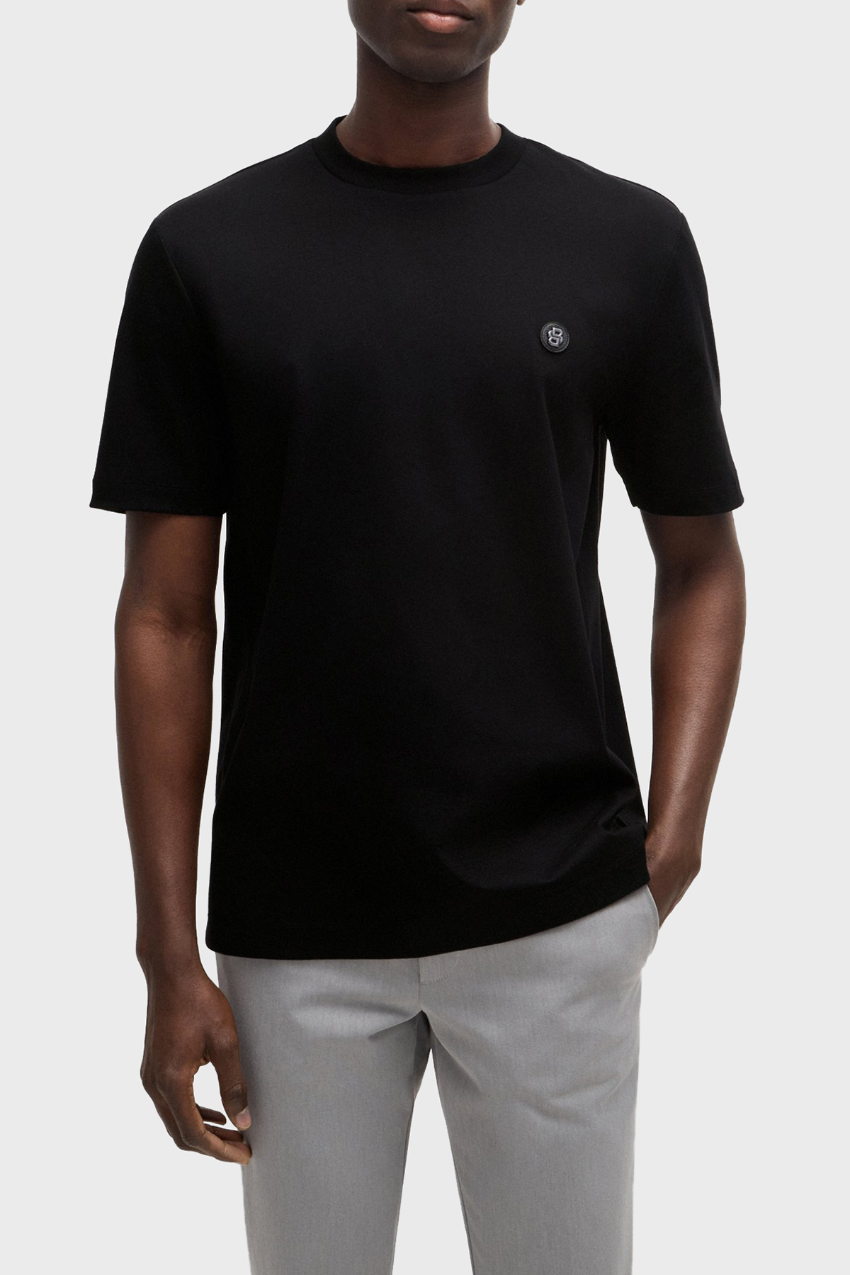 Boss Pamuklu Regular Fit Bisiklet Yaka Erkek T Shirt 50520298 001 SİYAH