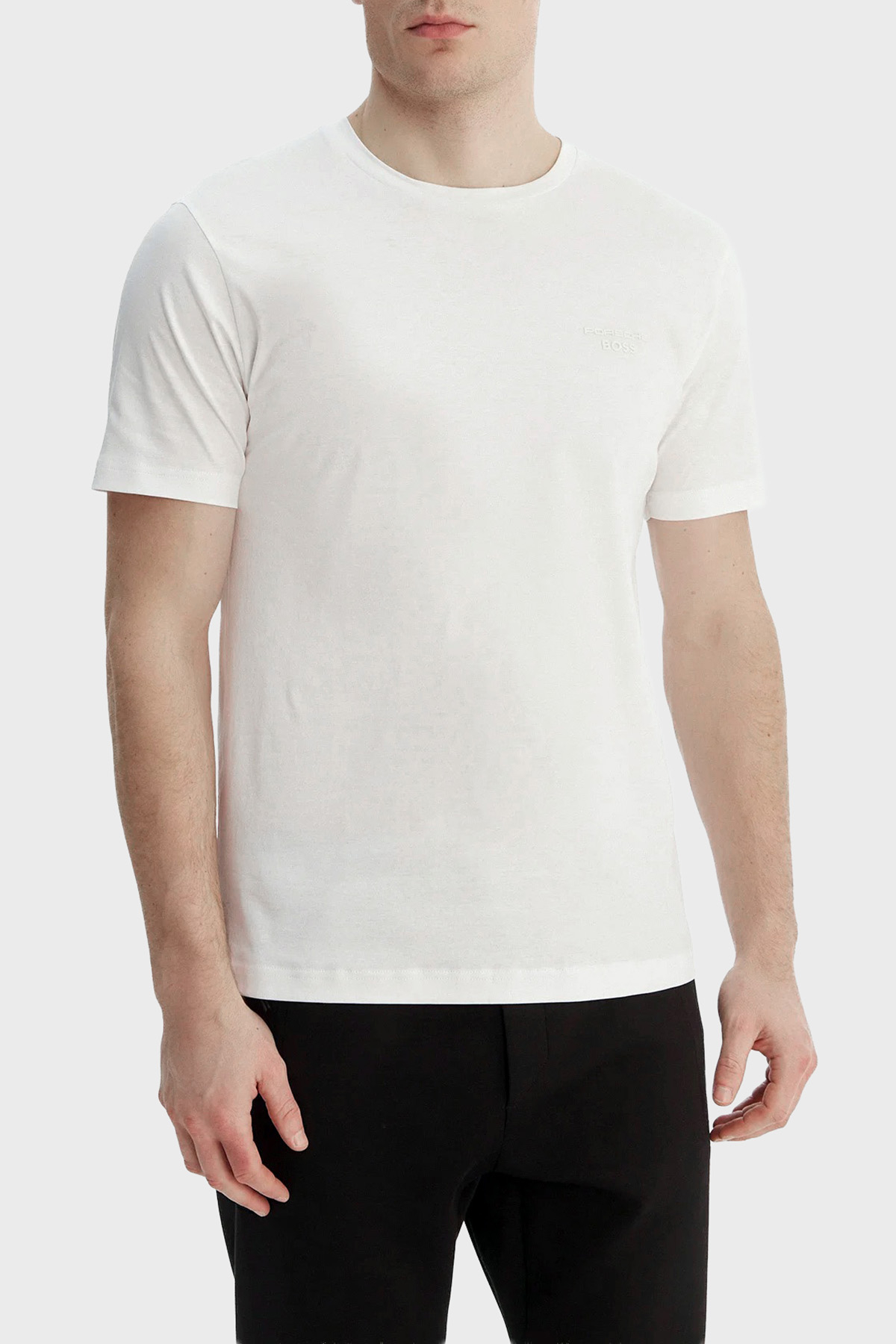 Boss Pamuklu Regular Fit Bisiklet Yaka Erkek T Shirt 50562696 100 BEYAZ