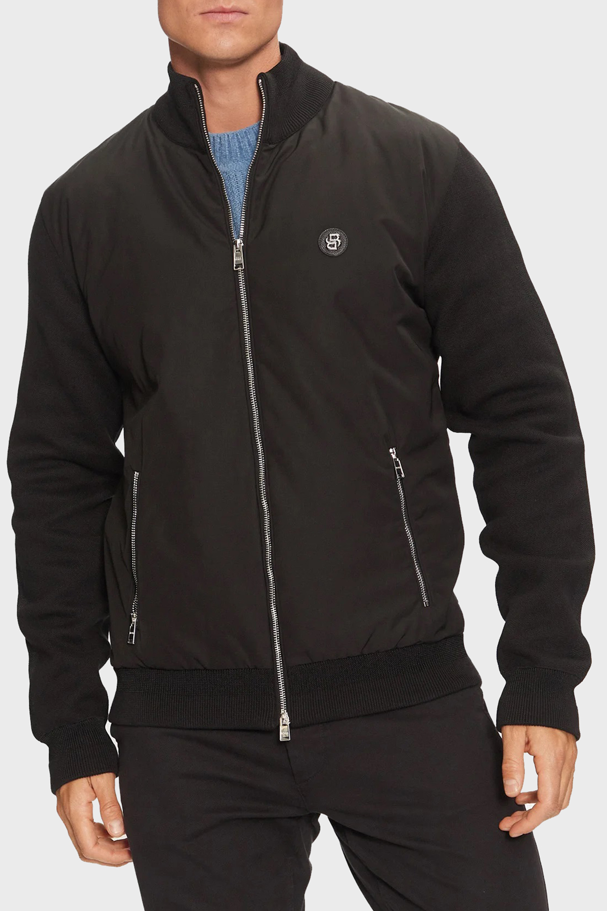 Boss Pamuklu Regular Fit Dik Yaka Fermuarlı Erkek Ceket 50519620 001 SİYAH