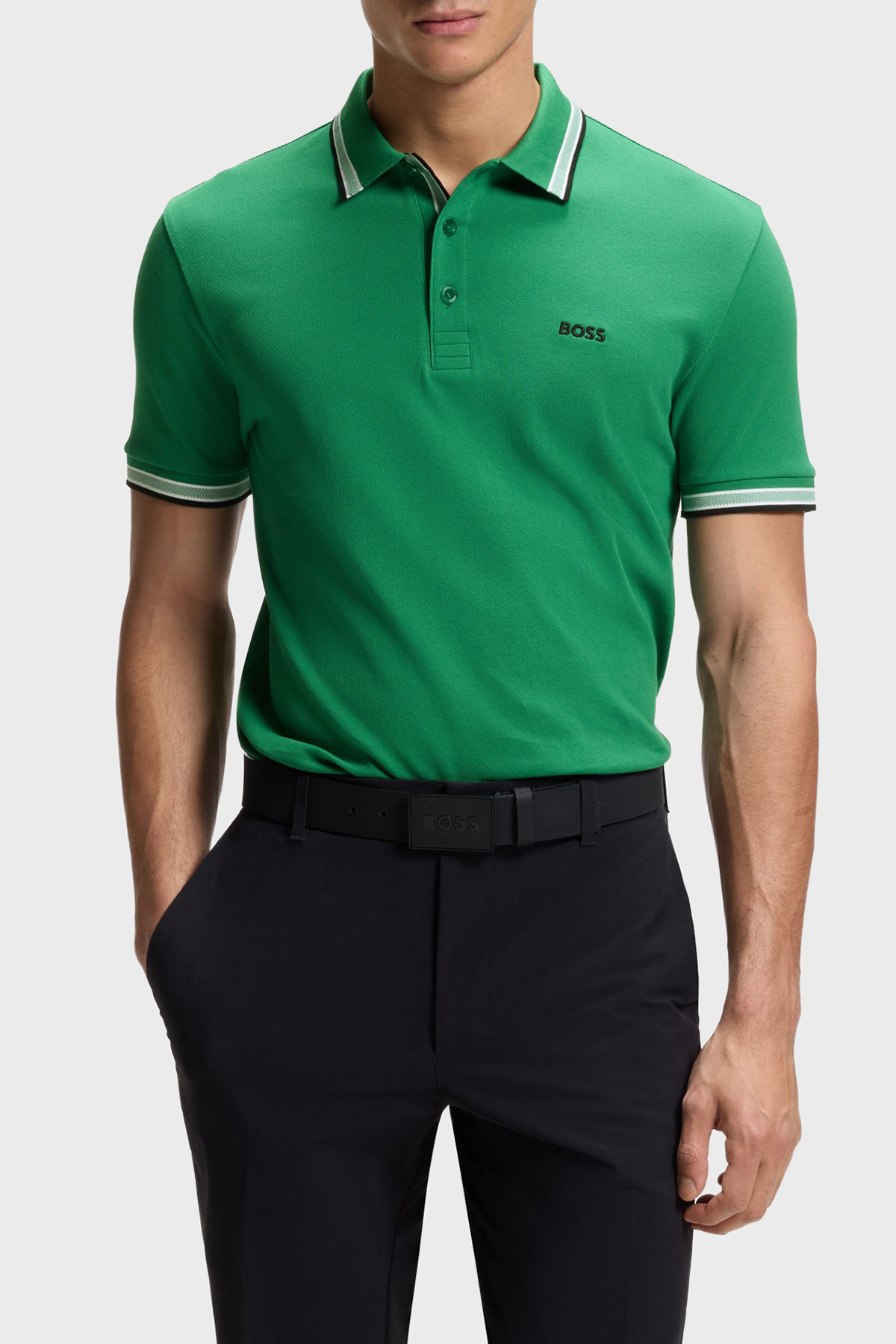 Boss Pamuklu Regular Fit Düğmeli Erkek Polo 50469055 320 YEŞİL