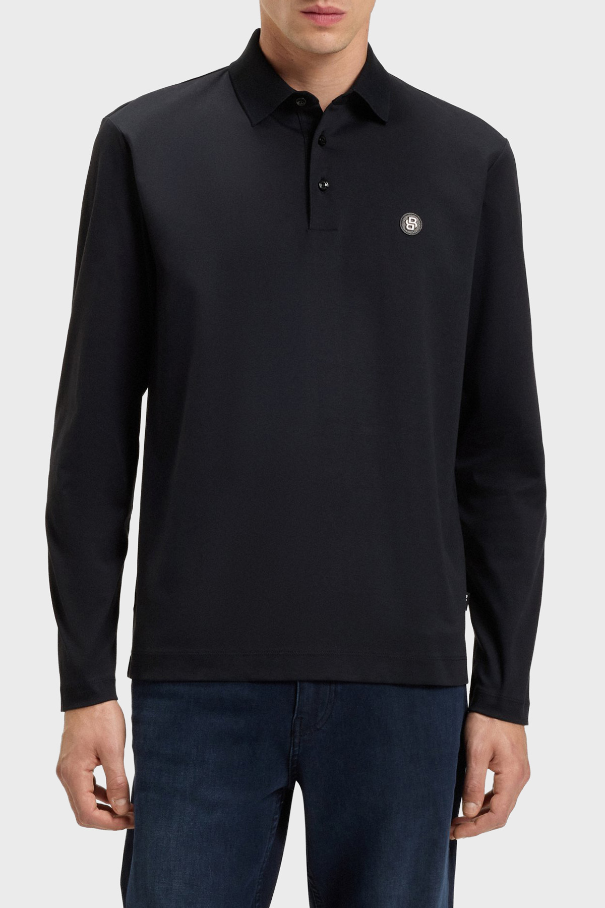 Boss Pamuklu Regular Fit Düğmeli Erkek Polo Yaka Sweat 50523917 406 LACİVERT