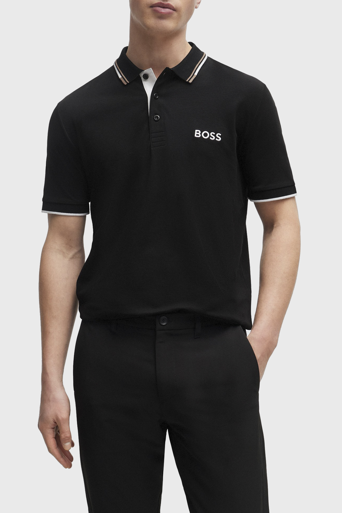 Boss Pamuklu Regular Fit Düğmeli Erkek Polo Yaka T Shirt 50469102 002 SİYAH