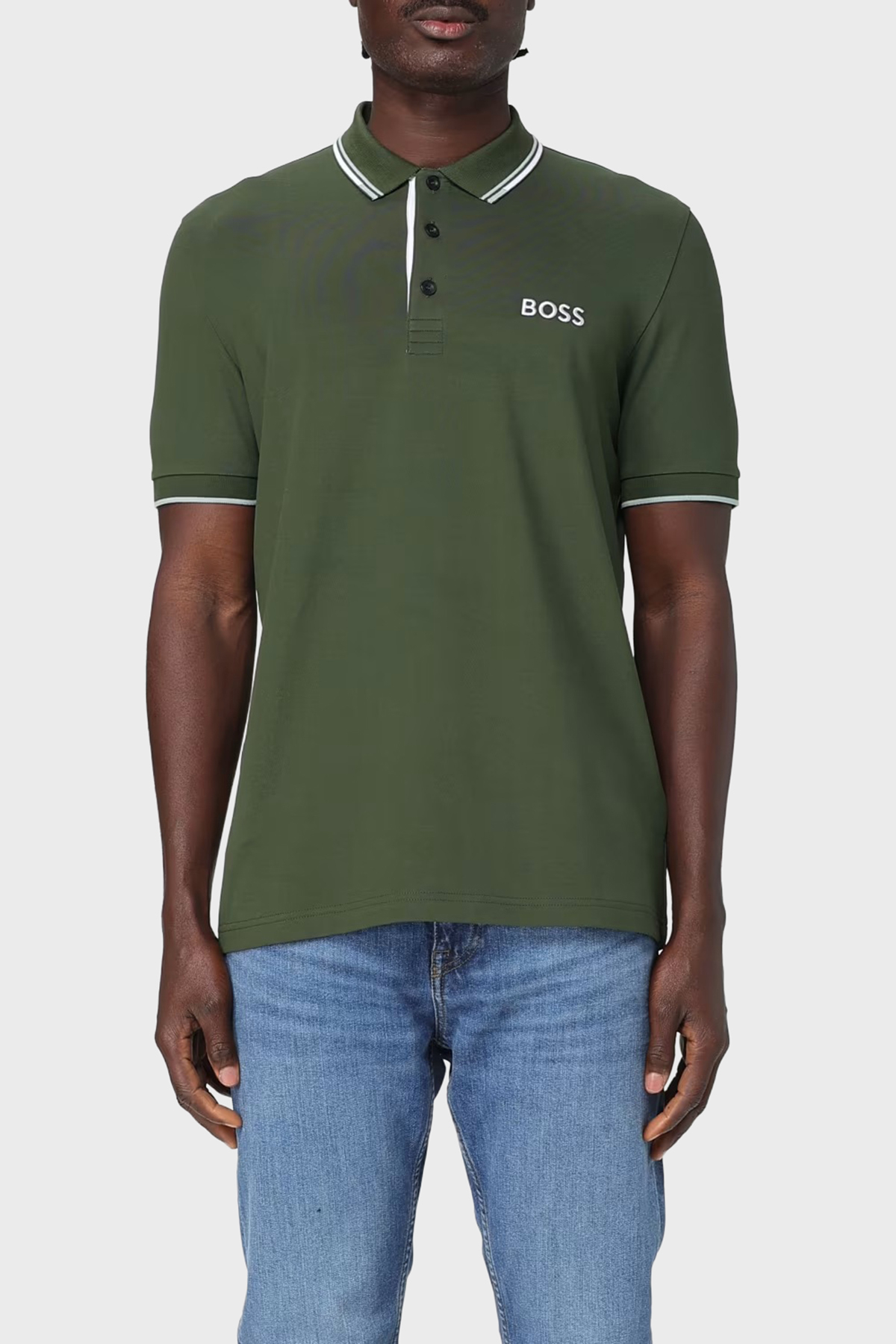 Boss Pamuklu Regular Fit Düğmeli Polo T Shirt Erkek Polo Yaka T Shirt 50469102 355 HAKİ
