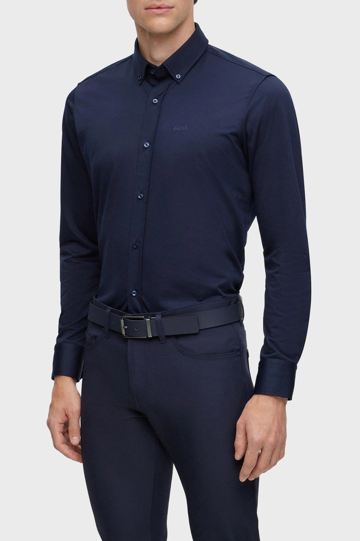 Boss Pamuklu Regular Fit Düğmeli Yaka Casual Erkek Gömlek 50469378 410 LACİVERT
