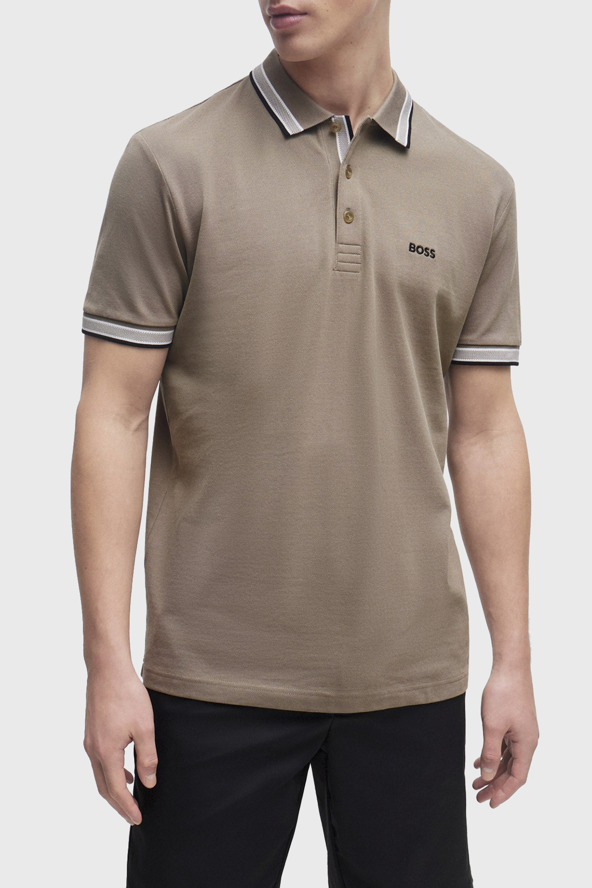 Boss Pamuklu Regular Fit Erkek Polo Yaka T Shirt 50469055 334 GRİ