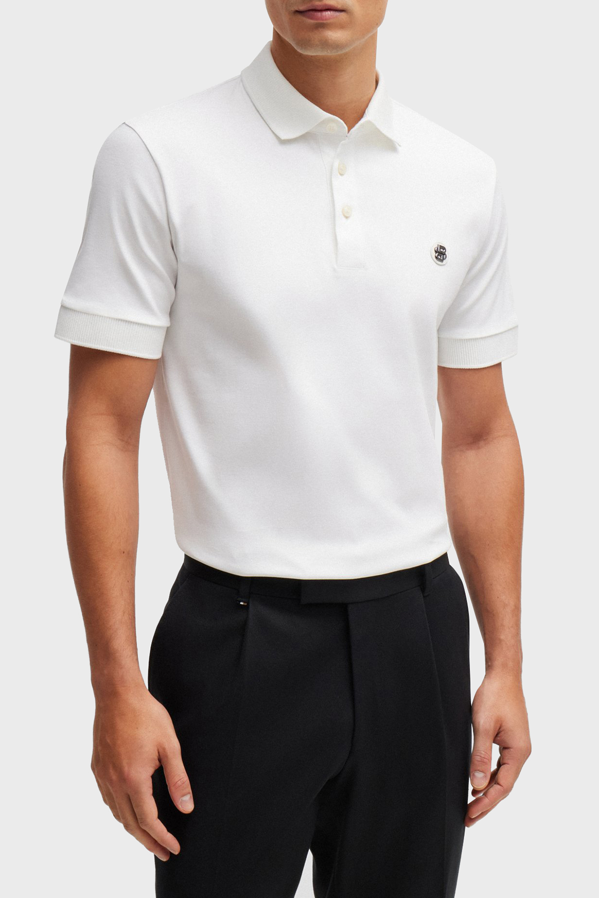 Boss Pamuklu Regular Fit Erkek Polo Yaka T Shirt 50520297 100 BEYAZ