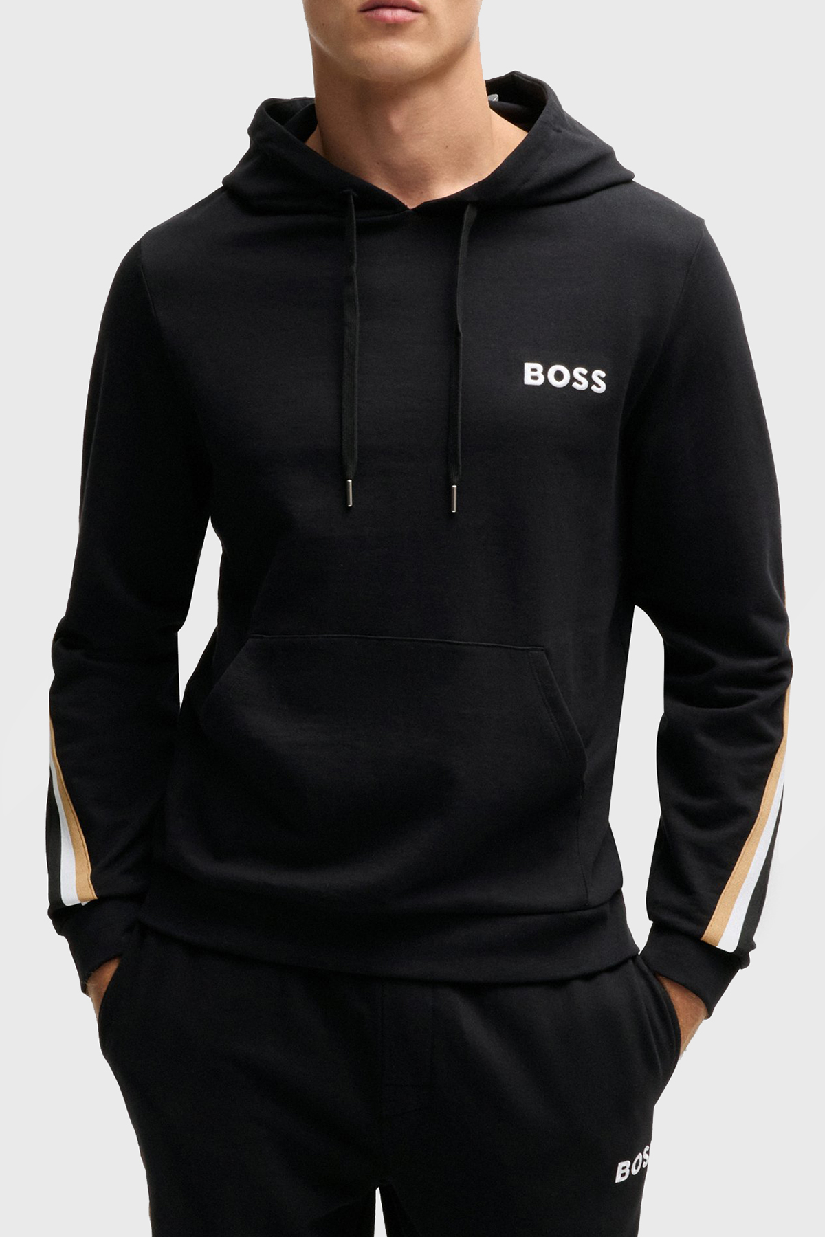 Boss Pamuklu Regular Fit Kapüşonlu Erkek Sweat 50521884 001 SİYAH