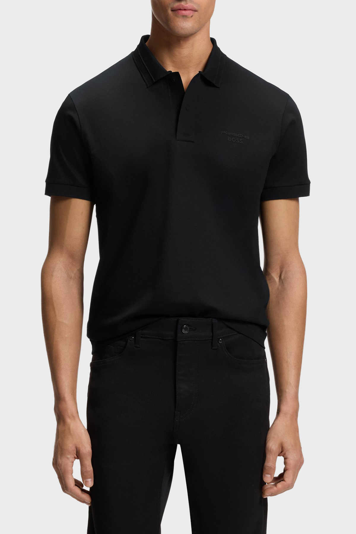 Boss Pamuklu Regular Fit Kısa Kollu Düğmeli Erkek Polo 50559801 001 SİYAH