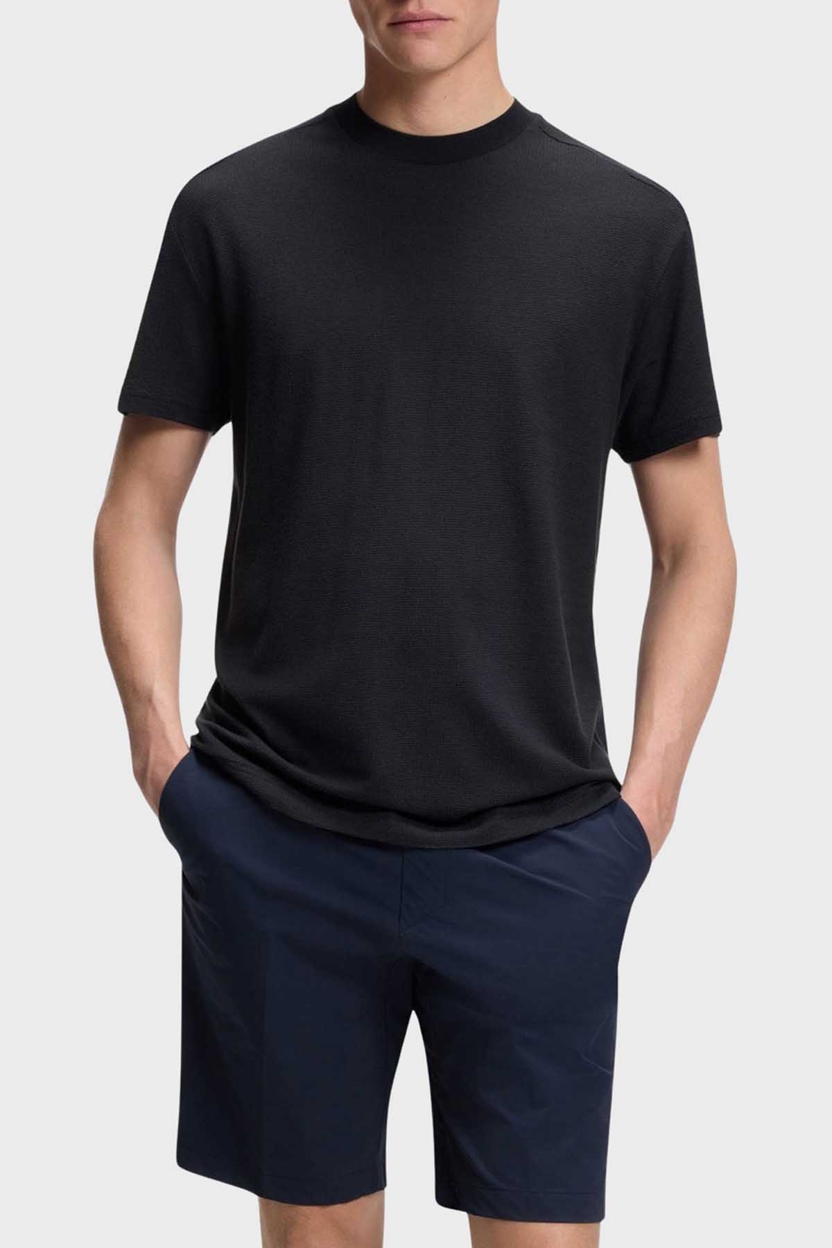 Boss Pamuklu Regular Fit Logo Detaylı Bisiklet Yaka Erkek T Shirt 50559320 402 LACİVERT