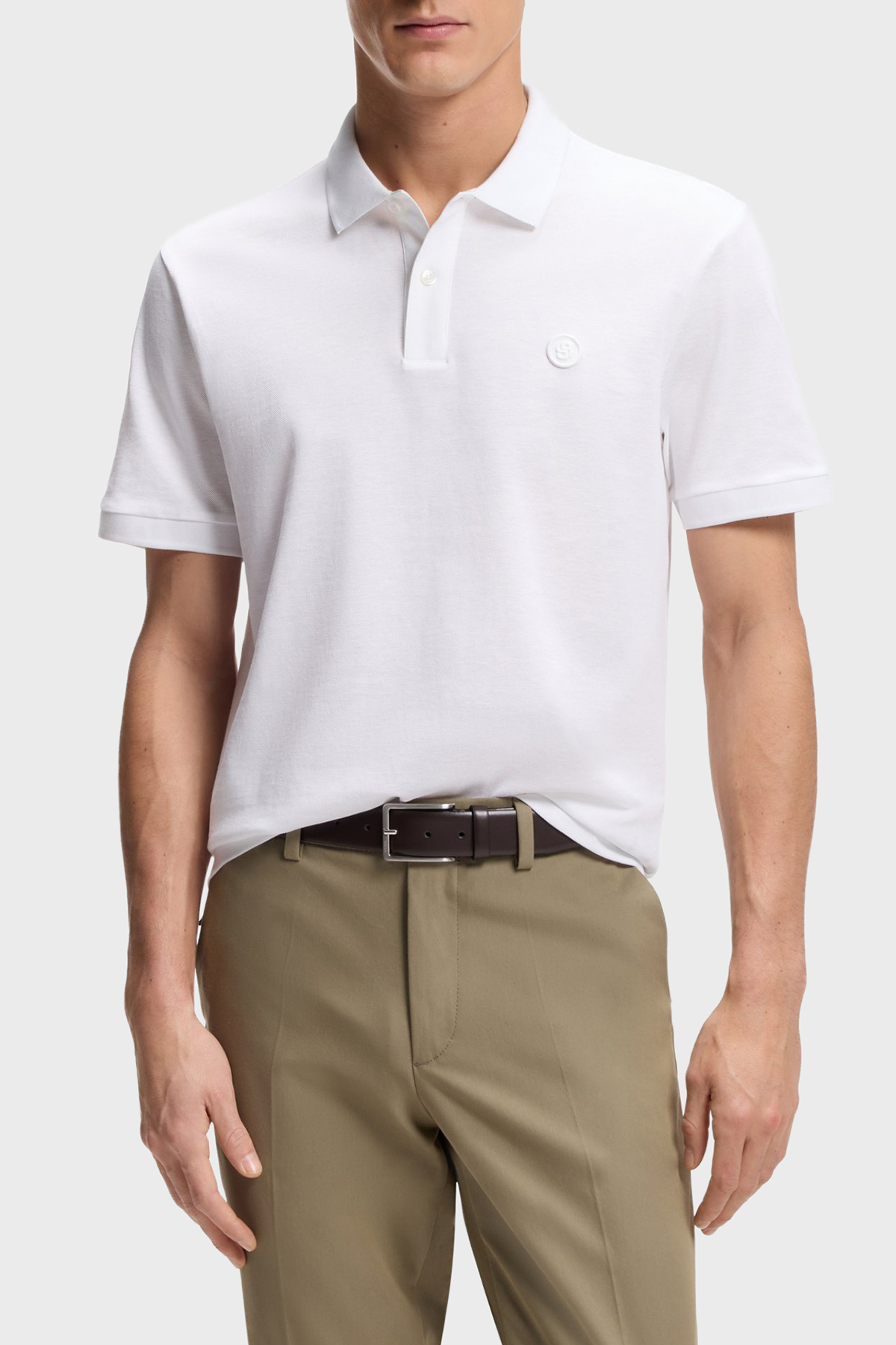 Boss Pamuklu Regular Fit Logolu Düğmeli Erkek Polo 50555300 100 BEYAZ