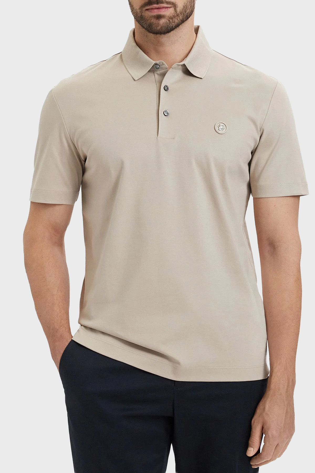 Boss Pamuklu Regular Fit Logolu Düğmeli Erkek Polo 50555829 286 BEJ