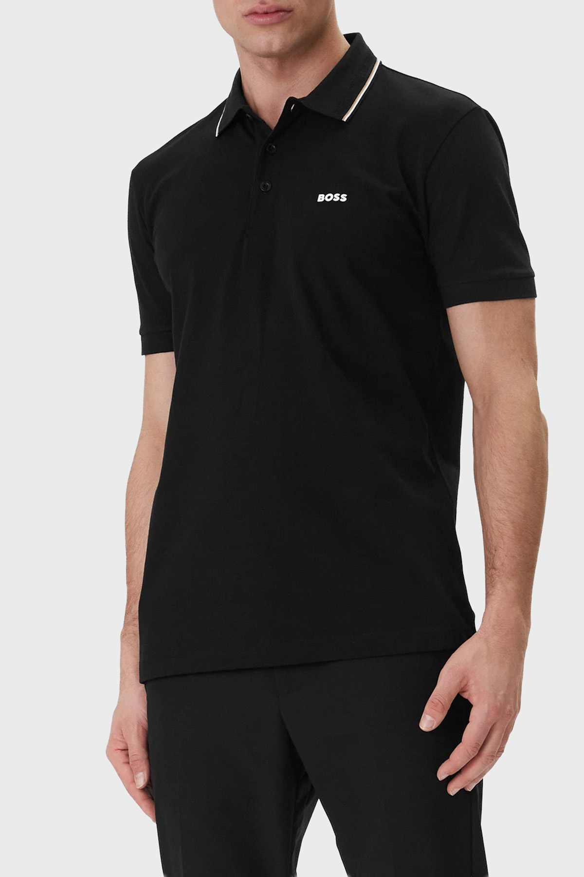 Boss Pamuklu Regular Fit Logolu Düğmeli Erkek Polo 50559365 001 SİYAH