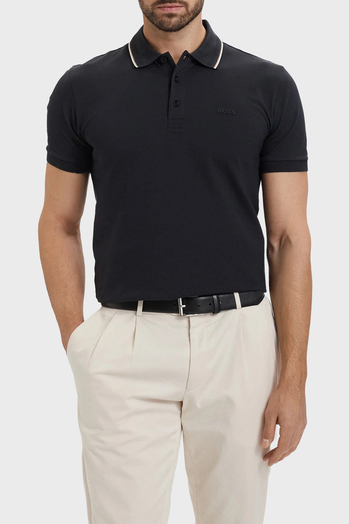 Boss Pamuklu Regular Fit Logolu Düğmeli Erkek Polo 50559365 402 LACİVERT