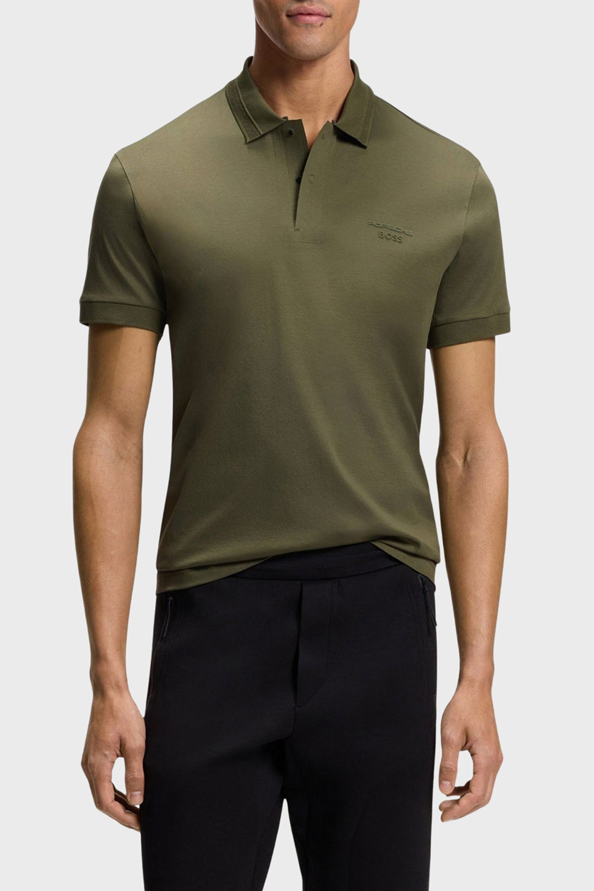 Boss Pamuklu Regular Fit Logolu Düğmeli Erkek Polo 50559801 347 HAKİ