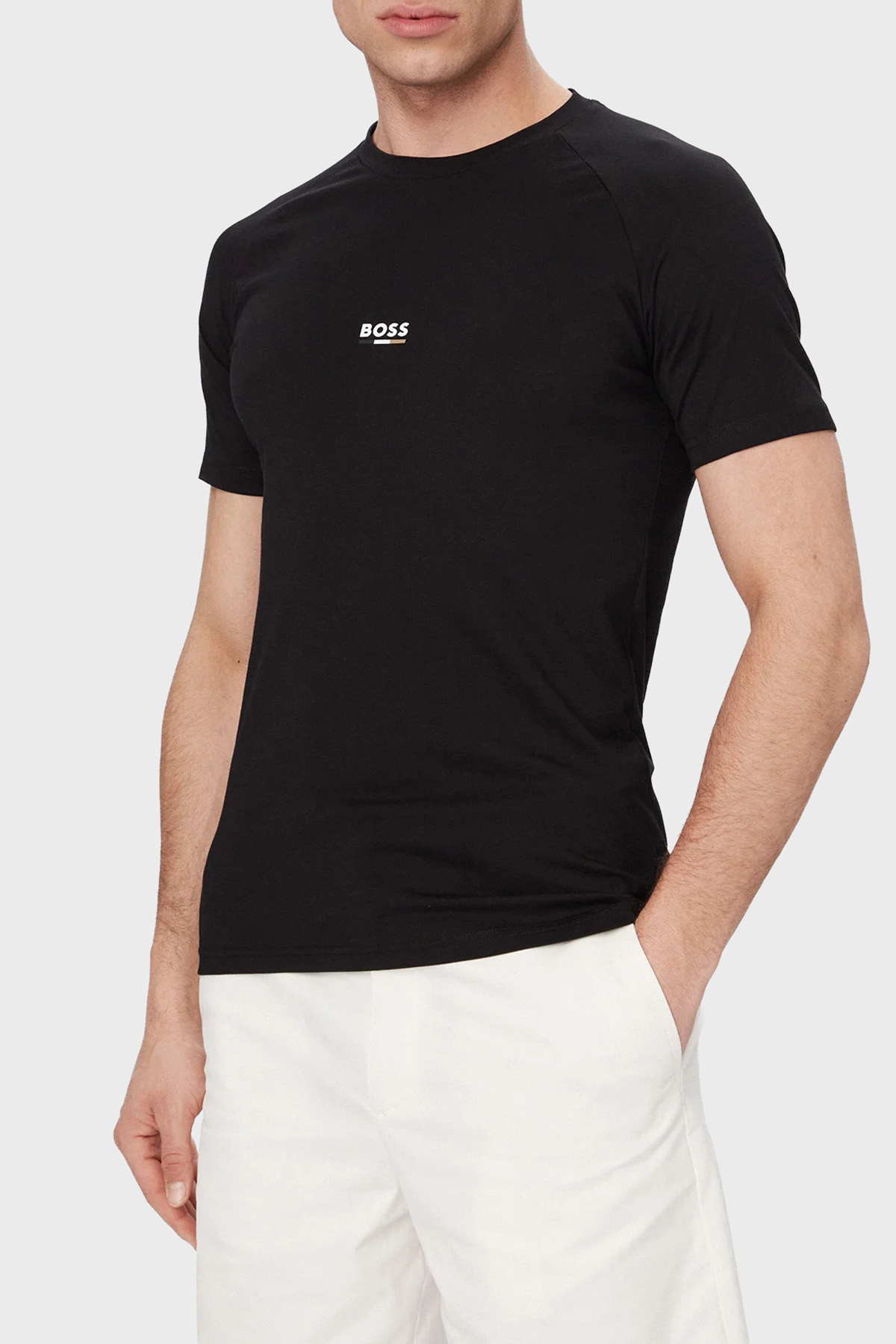 Boss Pamuklu Regular Fit Logolu Yuvarlak Yaka Erkek T Shirt 50517970 005 SİYAH