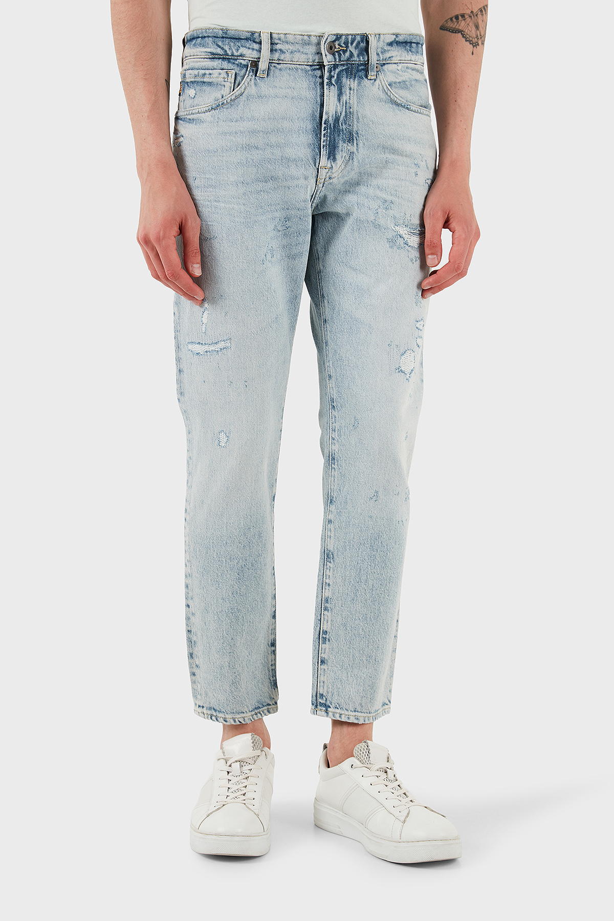 Boss Pamuklu Regular Fit Normal Bel Düz Paça Jeans Erkek Kot Pantolon 50537835 455 MAVİ