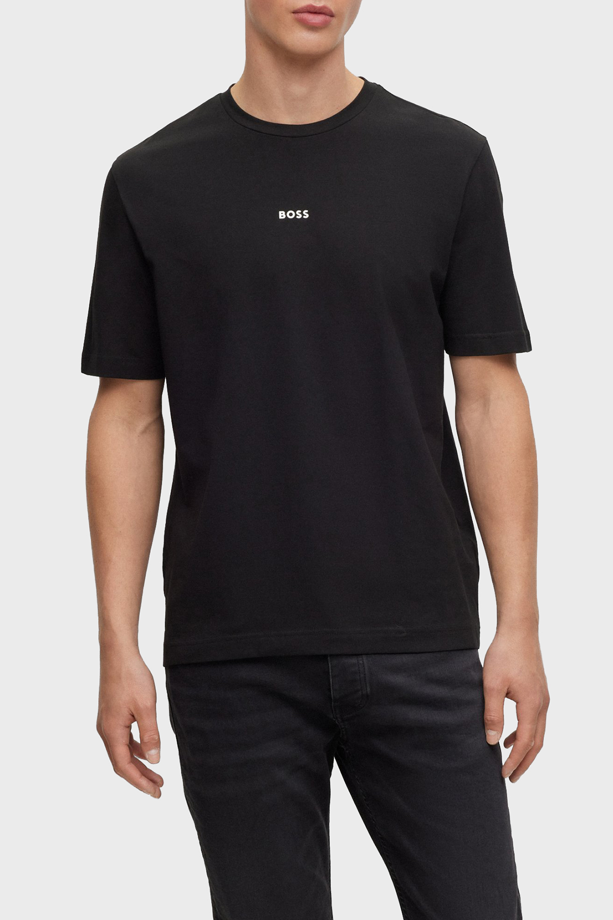Boss Pamuklu Relaxed Fit Bisiklet Yaka Erkek T Shirt 50473278 001 SİYAH