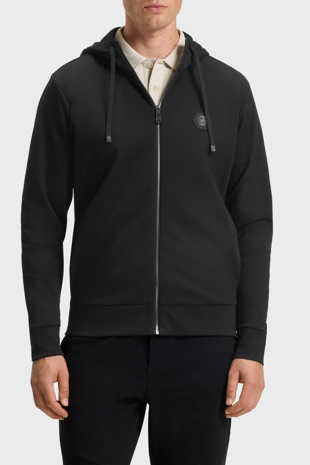 Boss Pamuklu Relaxed Fit Kapüşonlu Fermuarlı Erkek Sweat 50545581 001 SİYAH