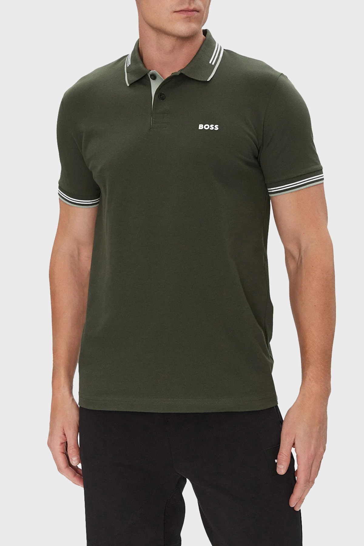 Boss Pamuklu Slim Fit Düğmeli Erkek Polo Yaka T Shirt 50506193 355 YEŞİL