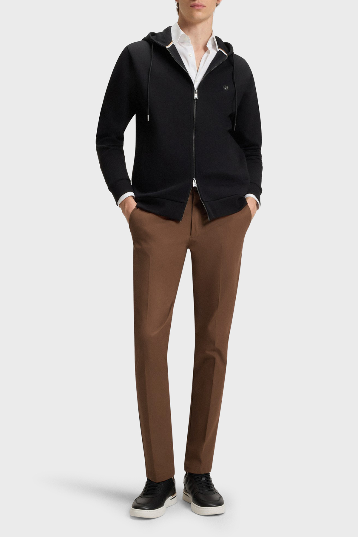 Boss Pamuklu Slim Fit Normal Bel Dar Paça Chino Erkek Pantolon 50543945 217 KAHVE