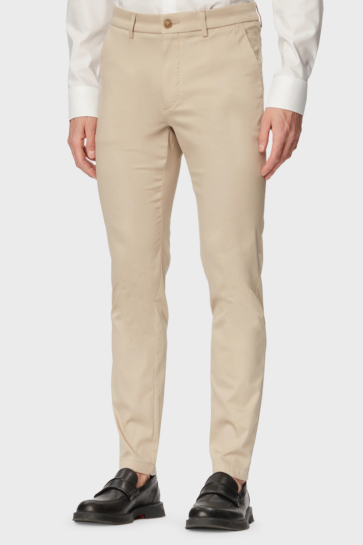 Boss Pamuklu Slim Fit Normal Bel Dar Paça Erkek Pantolon 50553841 286 BEJ