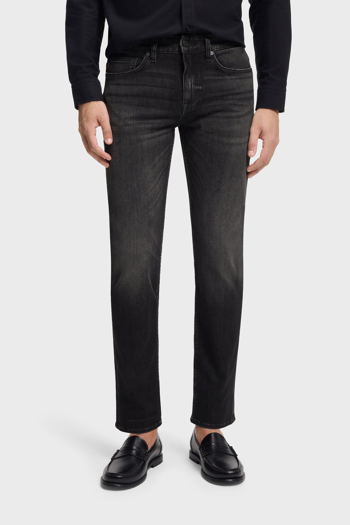 Boss Pamuklu Slim Fit Normal Bel Dar Paça Jeans Erkek Kot Pantolon 50553405 002 GRİ