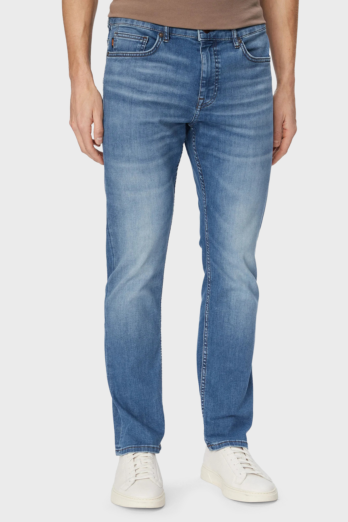 Boss Pamuklu Slim Fit Normal Bel Dar Paça Jeans Erkek Kot Pantolon 50556882 422 LACİVERT
