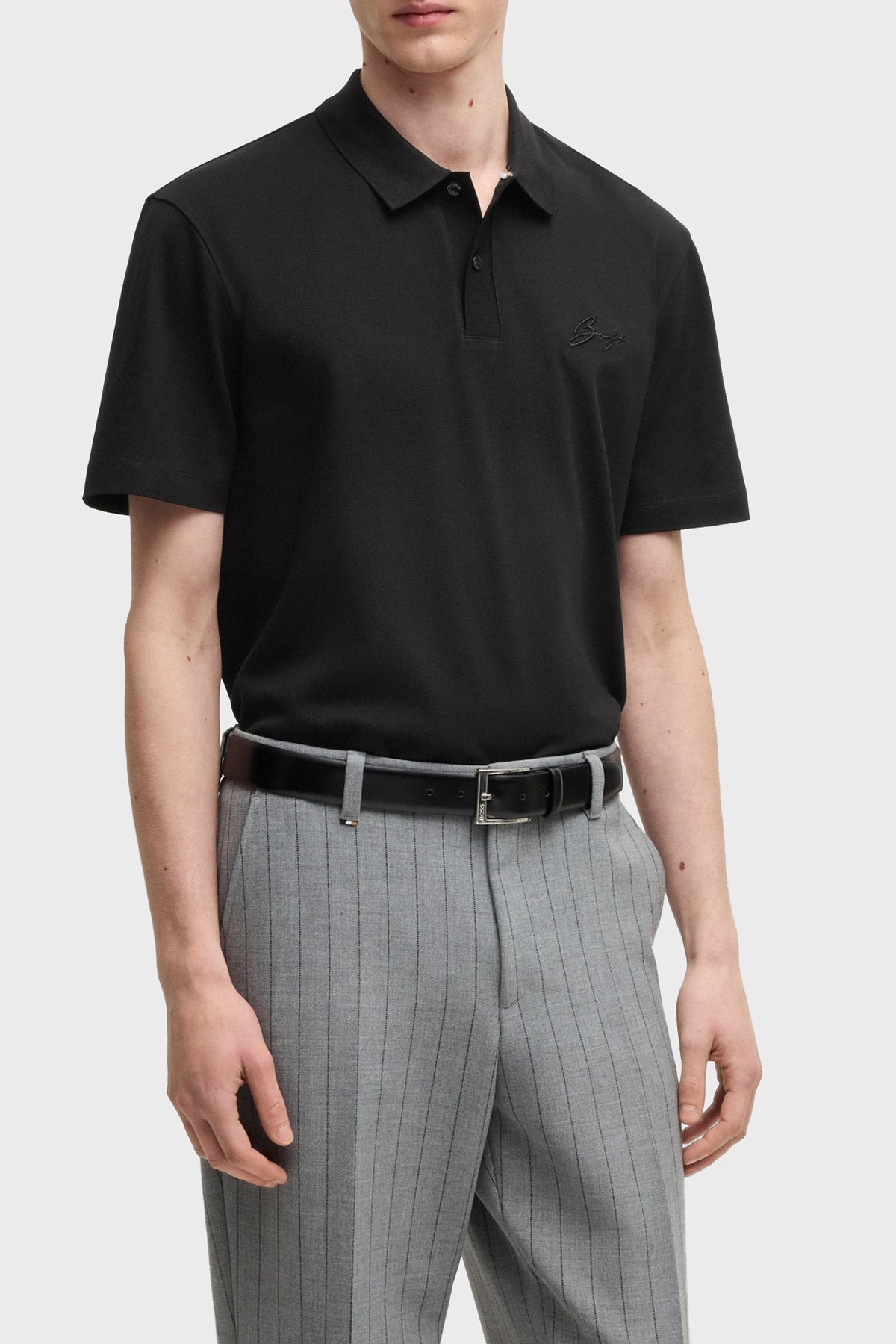 Boss Regular Fit Düğmeli Erkek Polo Yaka T Shirt 50531402 001 SİYAH