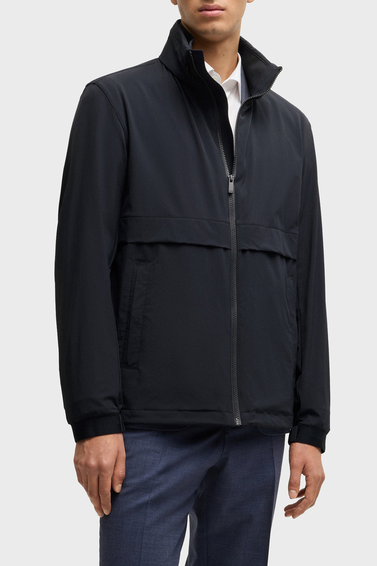 Boss Regular Fit Gizli Kapüşonlu Softshell Erkek Ceket 50528439 404 LACİVERT