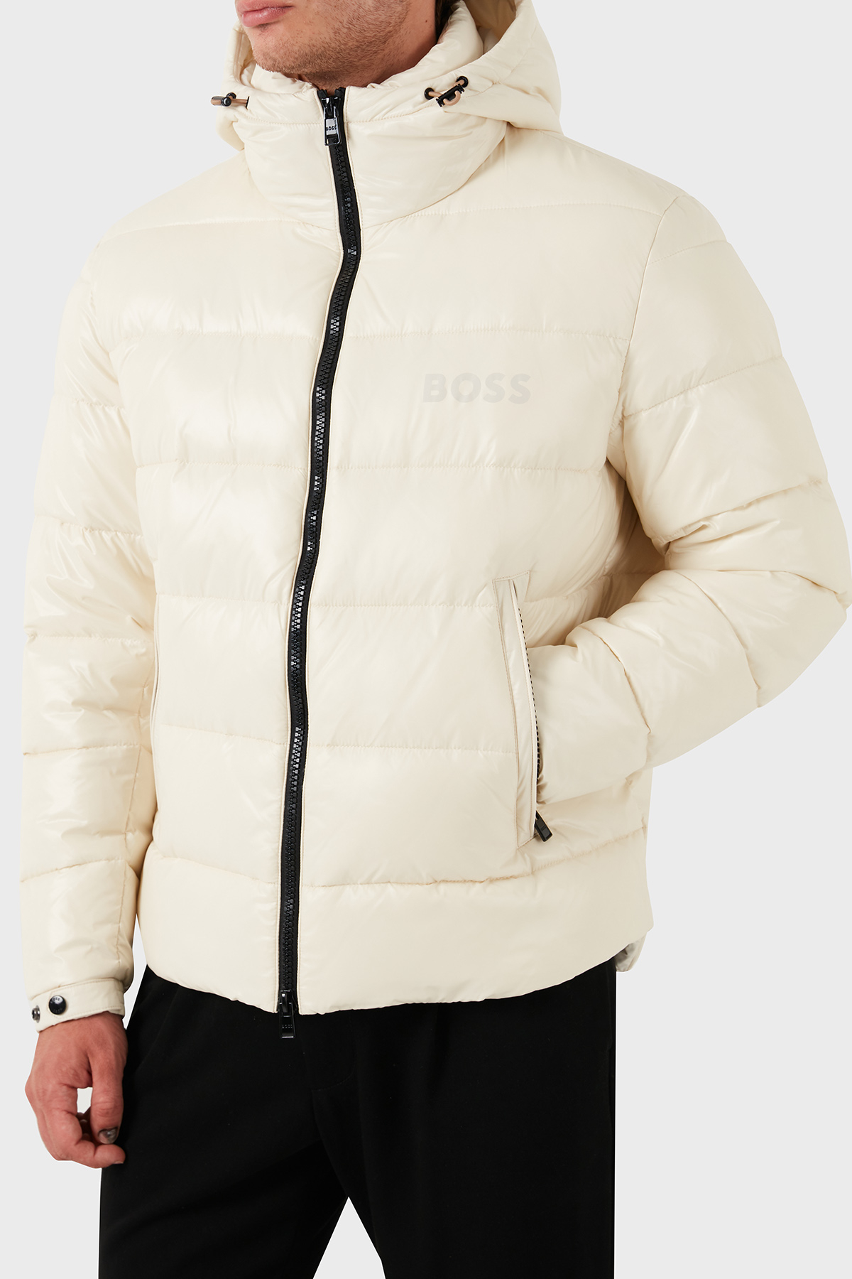 Boss Regular Fit Kapitoneli Şişme Erkek Mont 50520200 131 EKRU