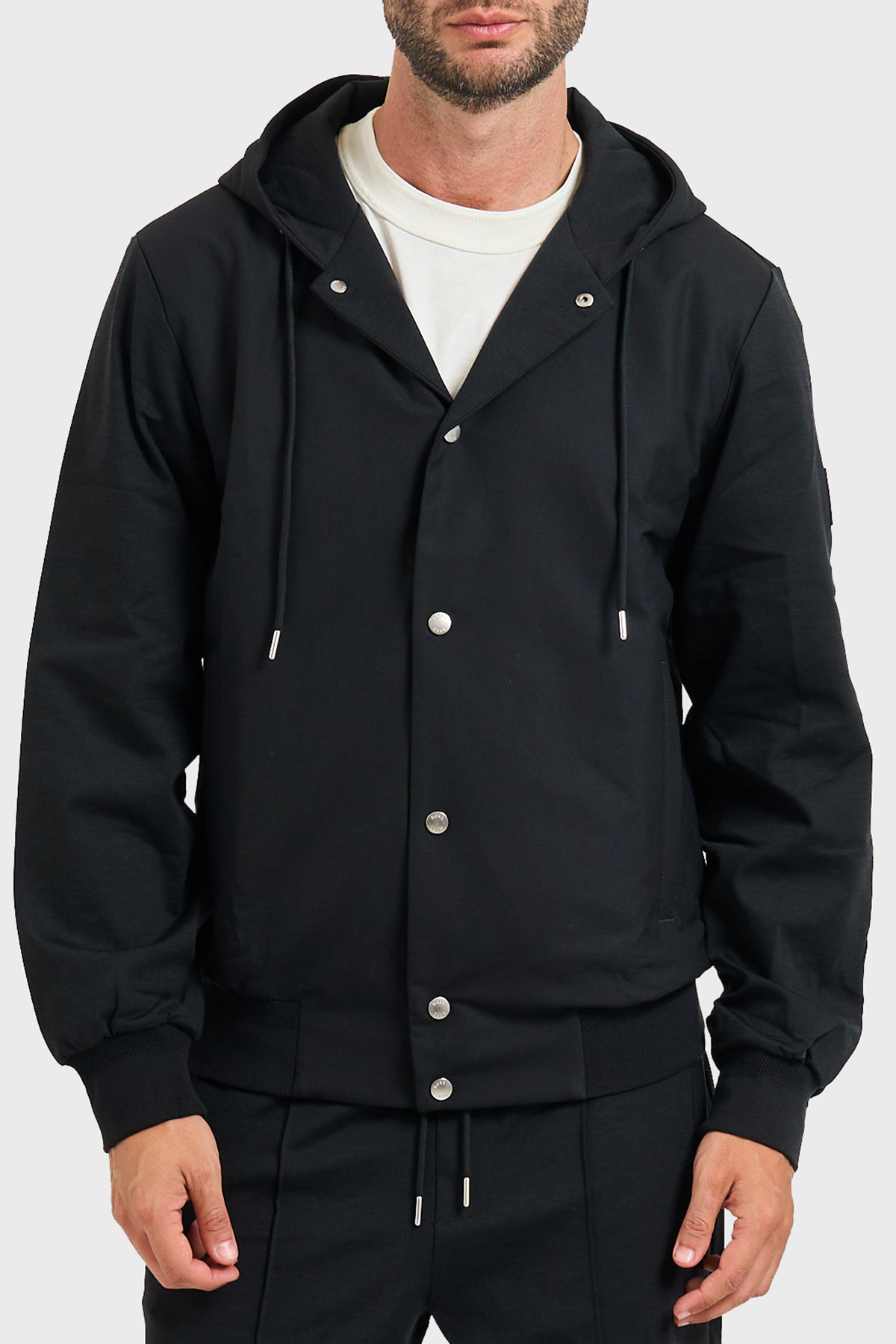 Boss Regular Fit Kapüşonlu Yaka Çıtçıt Düğmeli Erkek Ceket 50543385 001 SİYAH