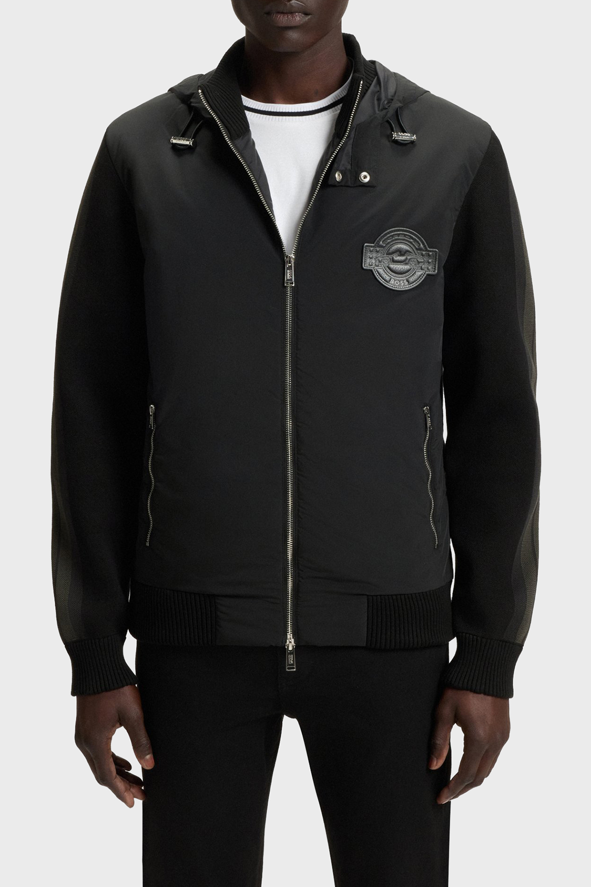 Boss Regular Fit Kapüşonlu Yaka Logolu Cepli Erkek Ceket 50543137 001 SİYAH
