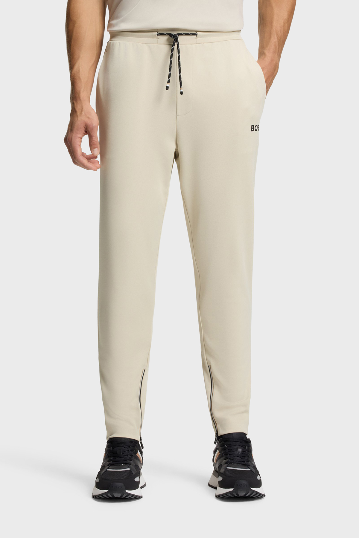 Boss Regular Fit Normal Bel Fermuar Detaylı Paça Jogger Erkek Pantolon 50554379 272 BEJ