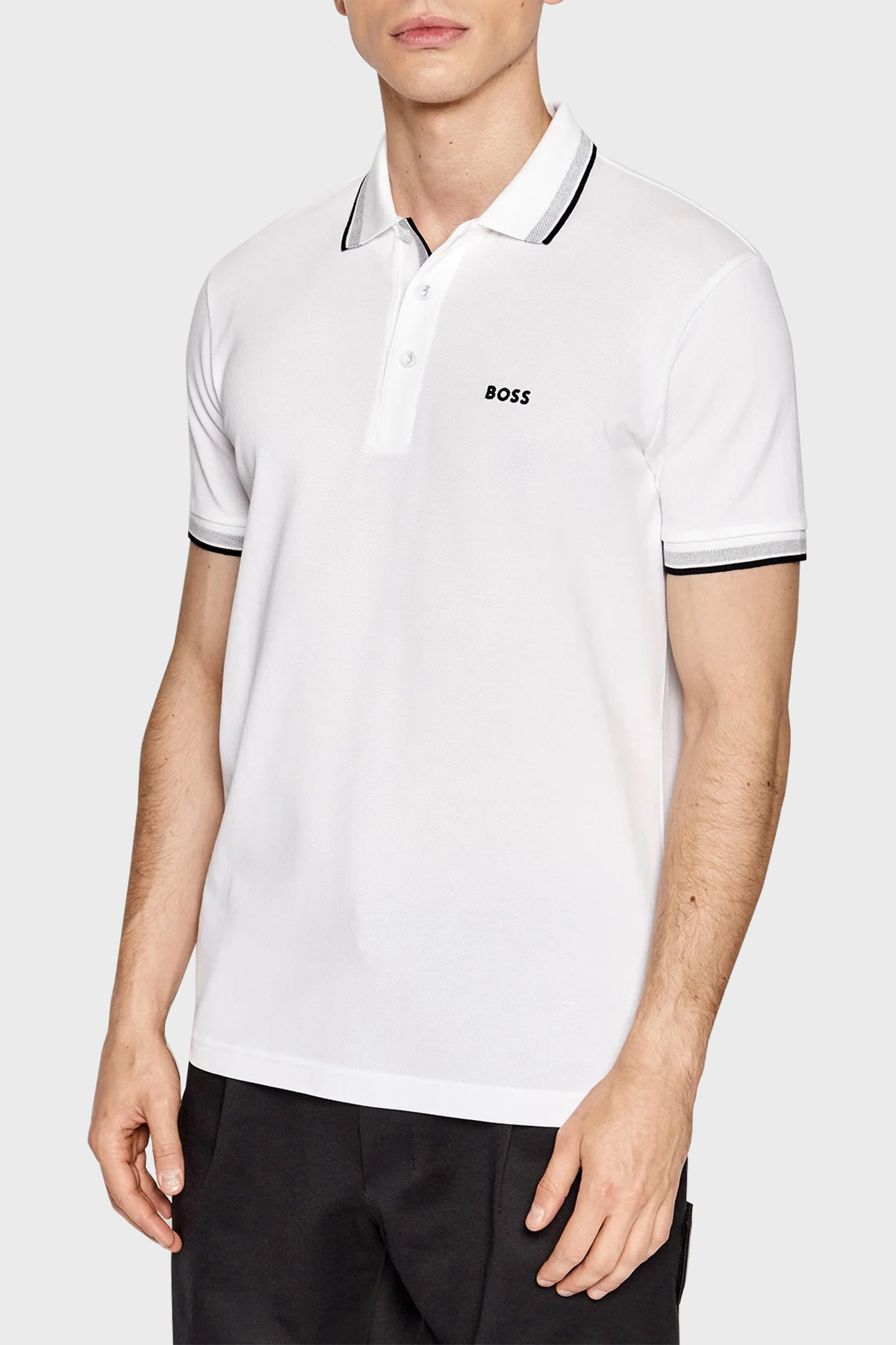 Boss Pamuklu Regular Fit Erkek Polo Yaka T Shirt 50469055 100 BEYAZ