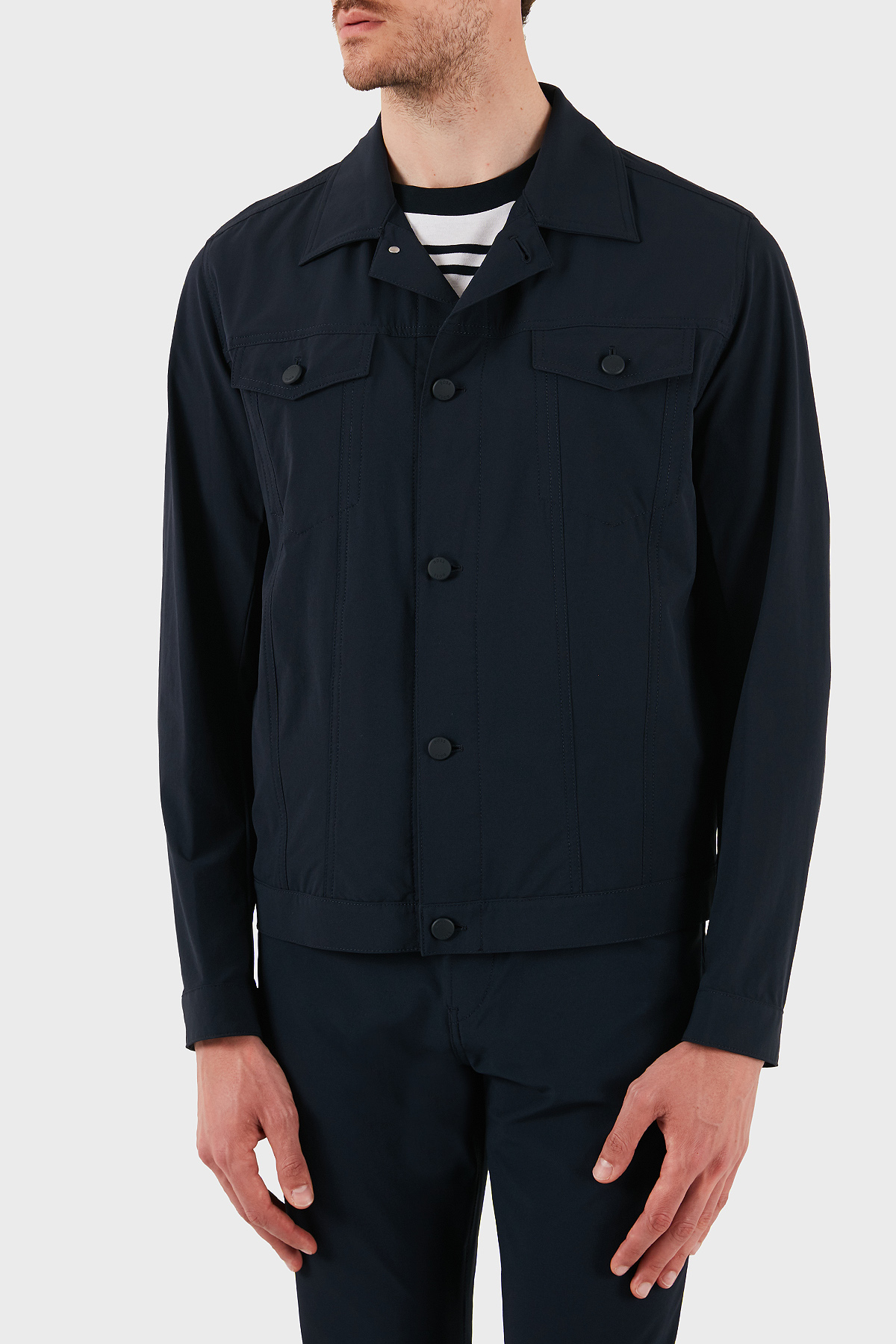 Boss Relaxed Fit Uzun Kollu Cepli Düğmeli Erkek Ceket 50538639 404 LACİVERT