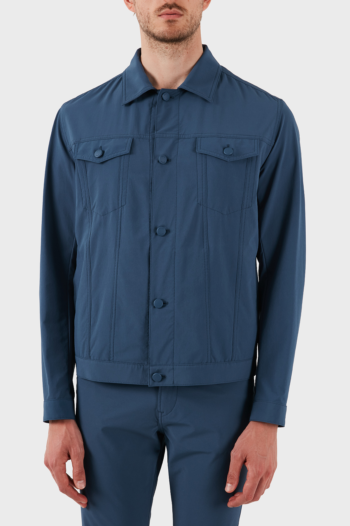 Boss Relaxed Fit Uzun Kollu Cepli Düğmeli Erkek Ceket 50538639 425 LACİVERT