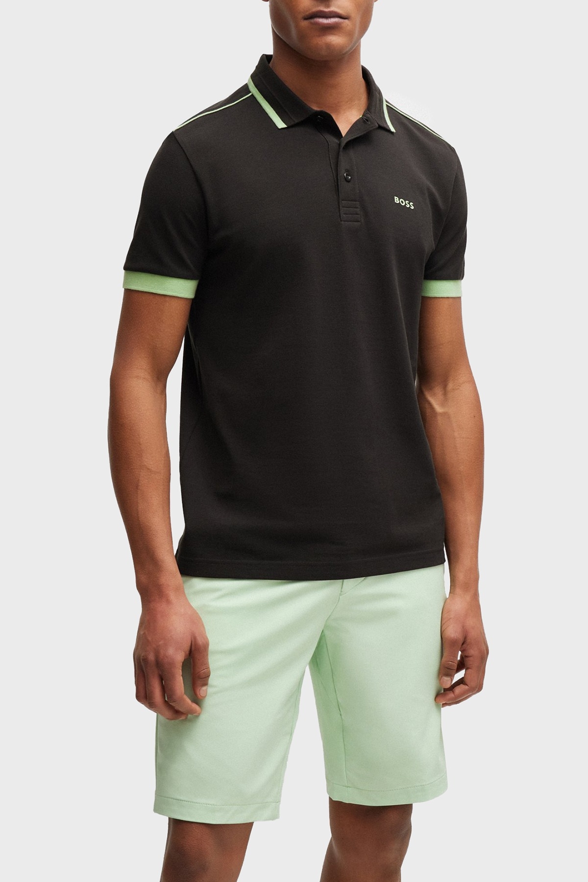 Boss Şeritli % 100 Pamuk Regular Fit Düğmeli Erkek Polo Yaka T Shirt 50512995 016 ANTRASİT