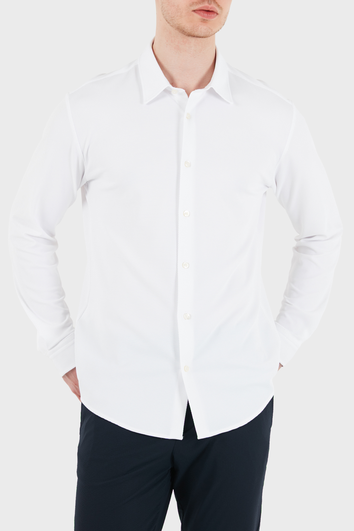 Boss Slim Fit Klasik Yaka Uzun Kollu Erkek Gömlek 50556948 100 BEYAZ