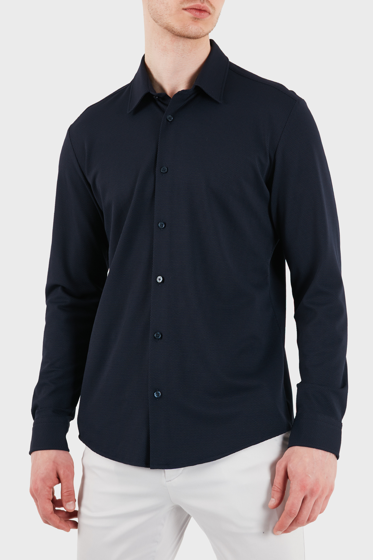 Boss Slim Fit Klasik Yaka Uzun Kollu Erkek Gömlek 50556948 404 LACİVERT