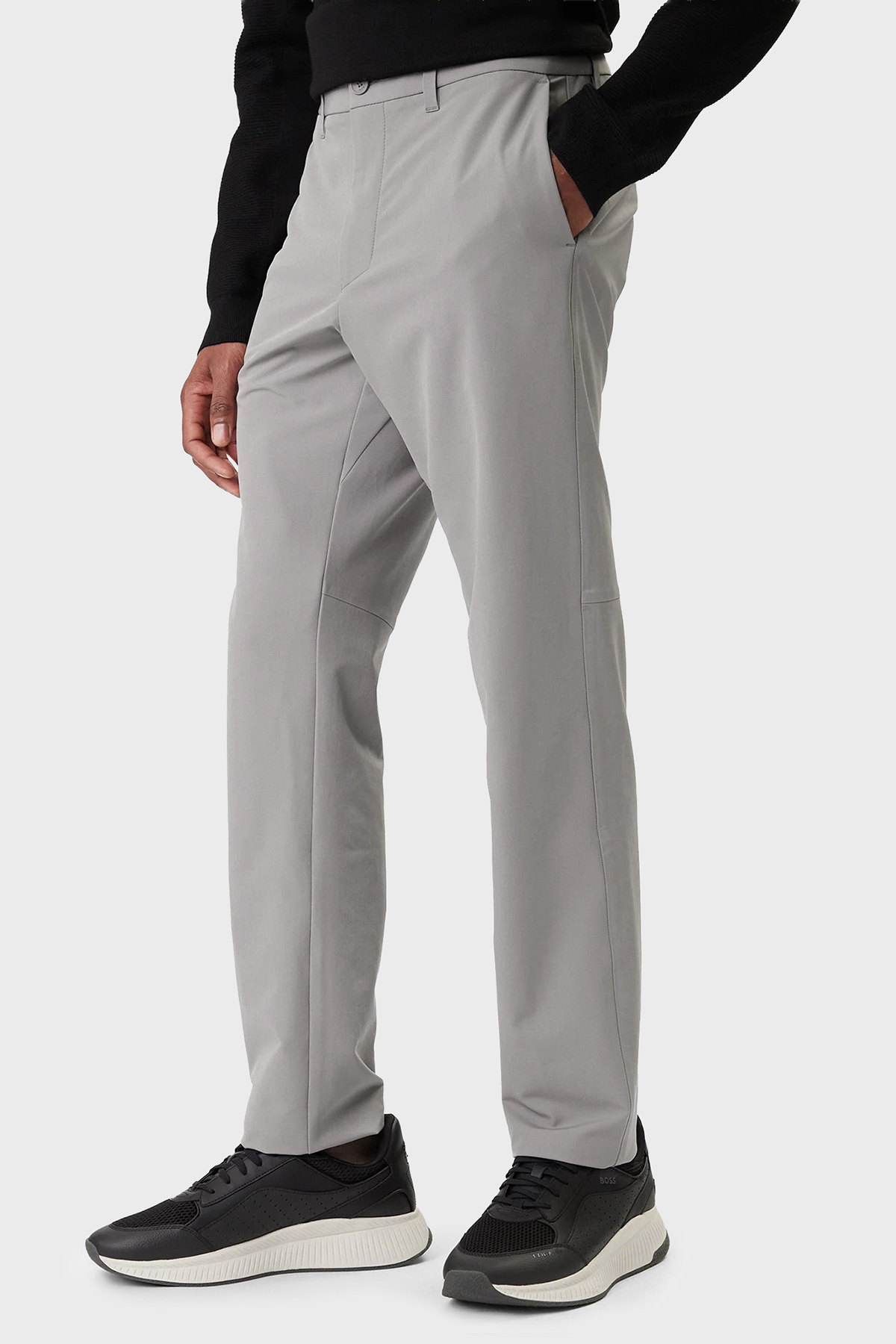 Boss Slim Fit Logo Detaylı Normal Bel Erkek Pantolon 50534303 063 GRİ