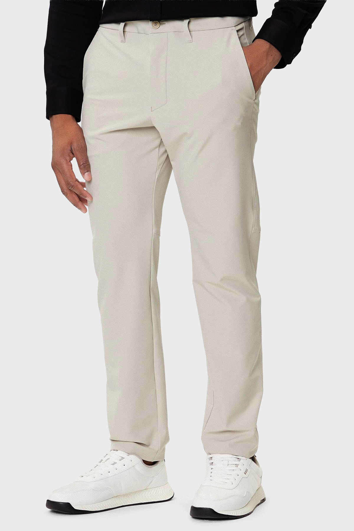 Boss Slim Fit Logolu Normal Bel  Daralan Paça Erkek Pantolon 50534303 271 GRİ
