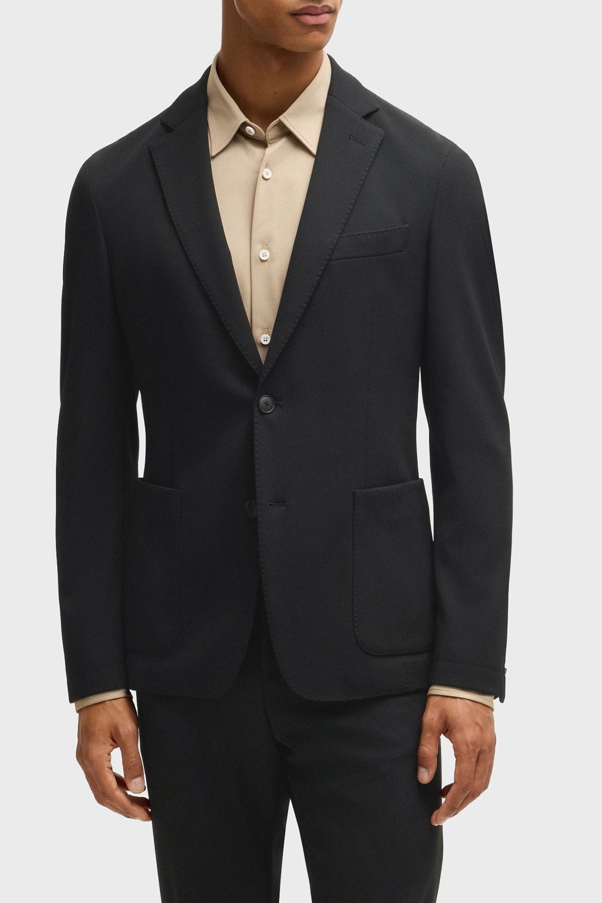 Boss Slim Fit Mono Yaka Klasik Erkek Ceket 50535083 001 SİYAH