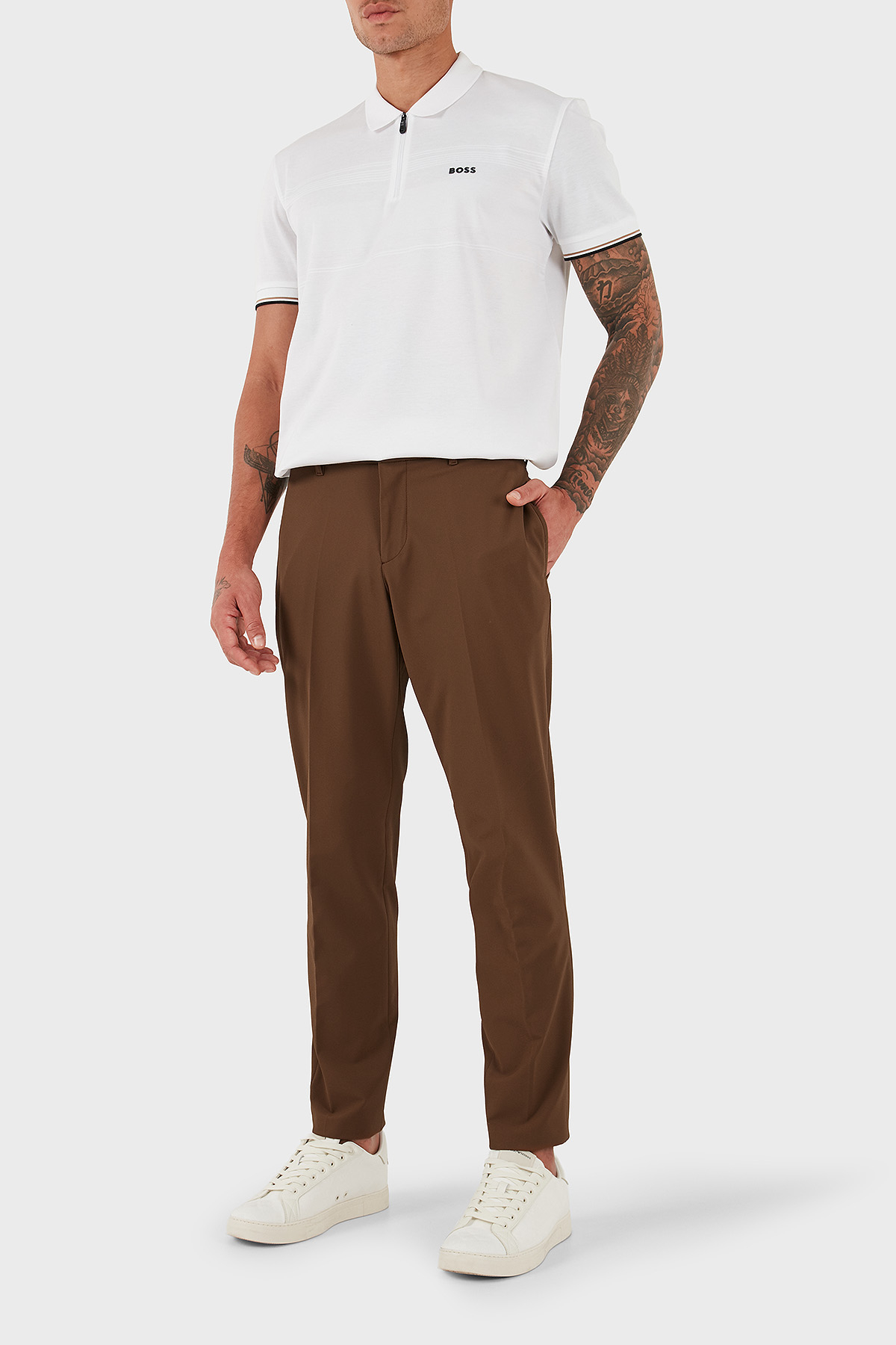 Boss Slim Fit Normal Bel Düz Paça Kumaş Erkek Pantolon 50543570 217 KAHVE